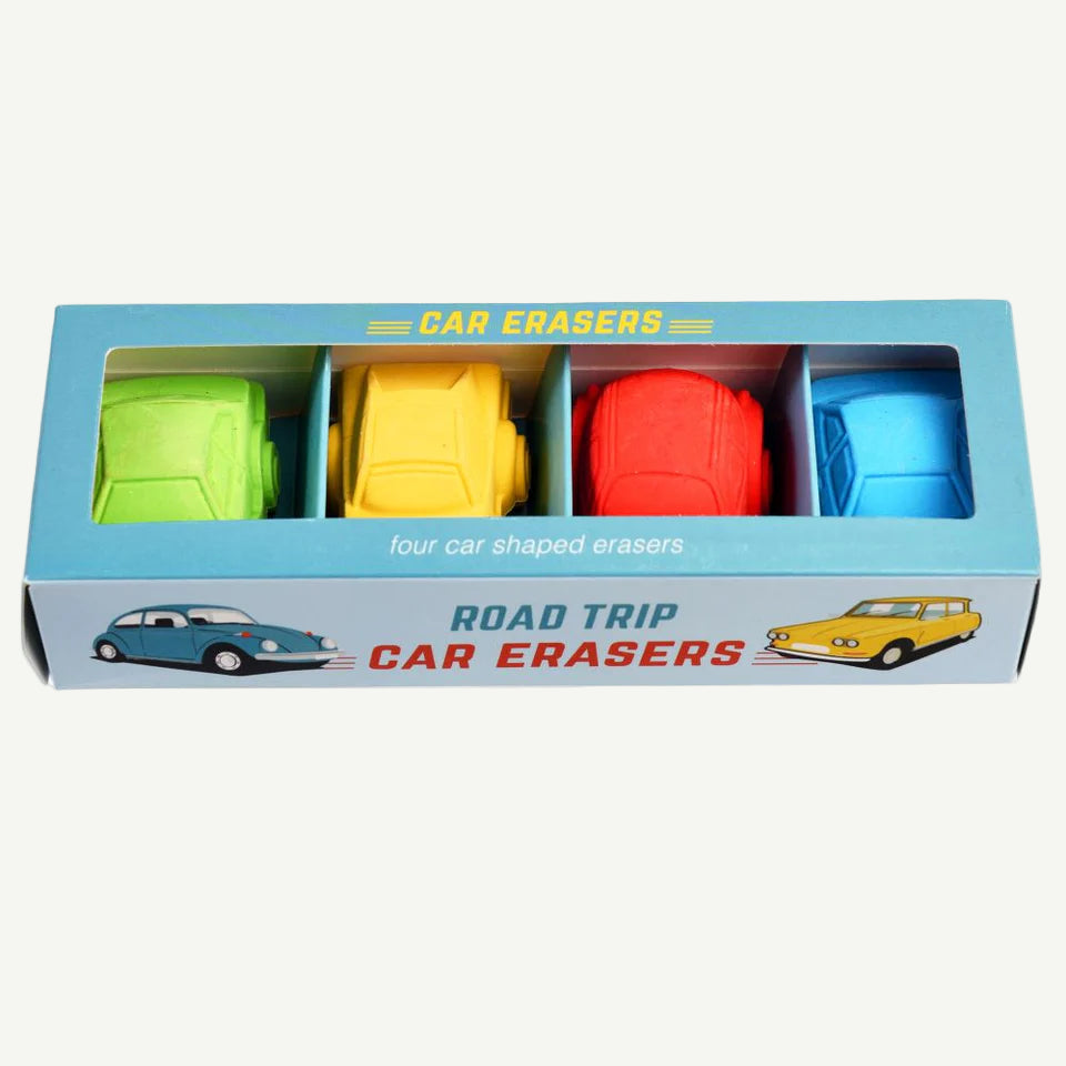 Erasers Car Set 4 Road Trip