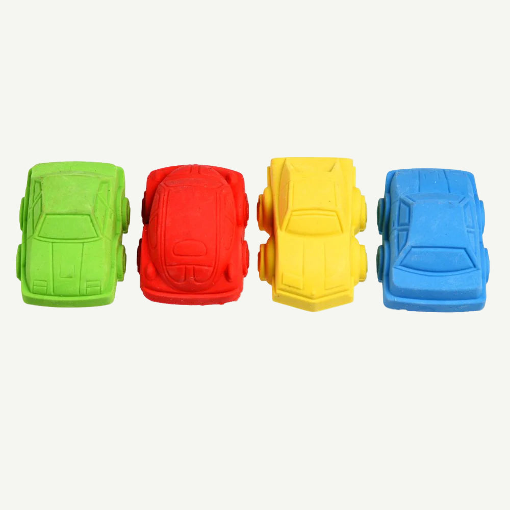 Erasers Car Set 4 Road Trip