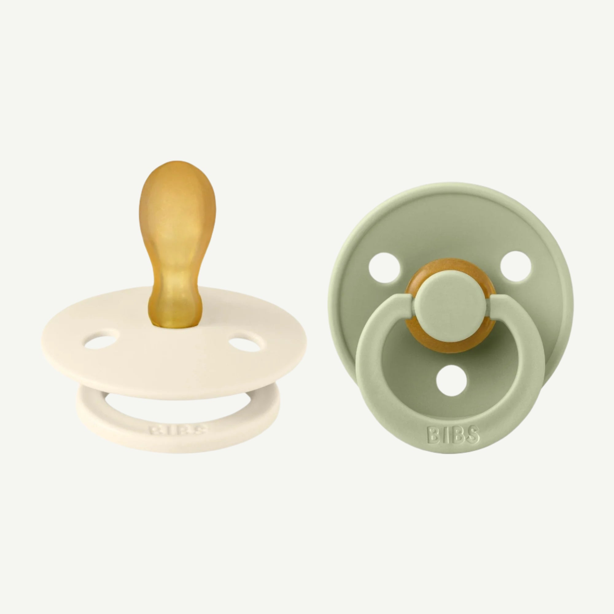 BIBS Pacifier Symmetrical - Ivory/Sage- (2pk)