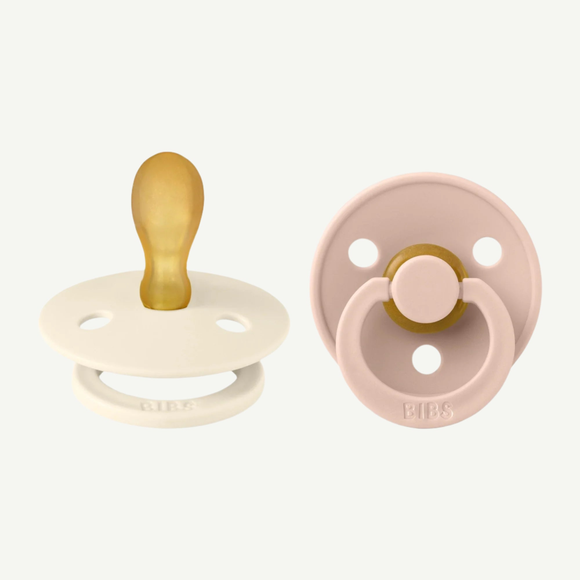 BIBS Pacifier Symmetrical S2 - Ivory/Blush - (2pk)