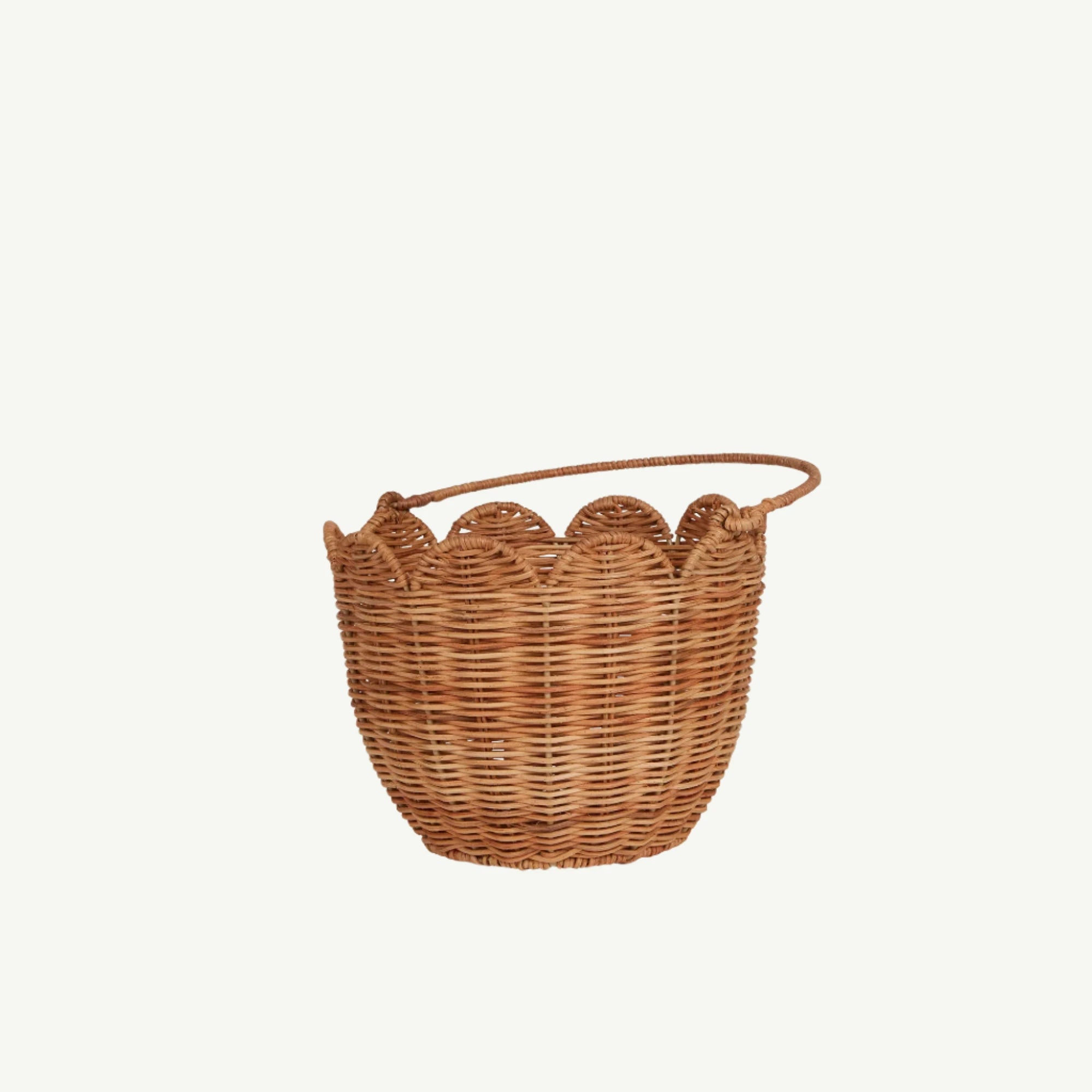 Olli Ella Rattan Tulip Carry Basket - Natural
