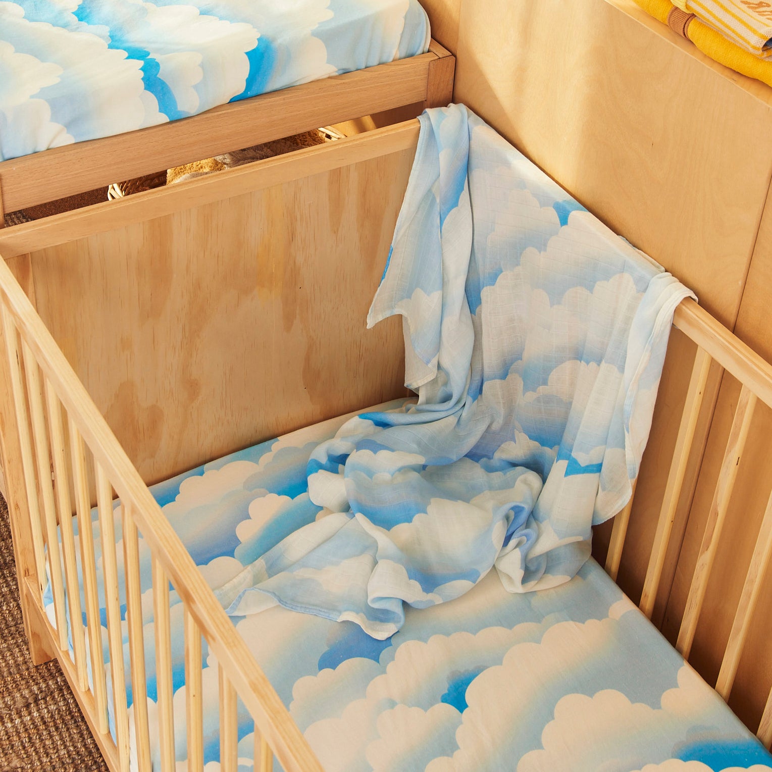 Head in the Clouds Hemp/Organic Cotton Fitted Cot Sheet
