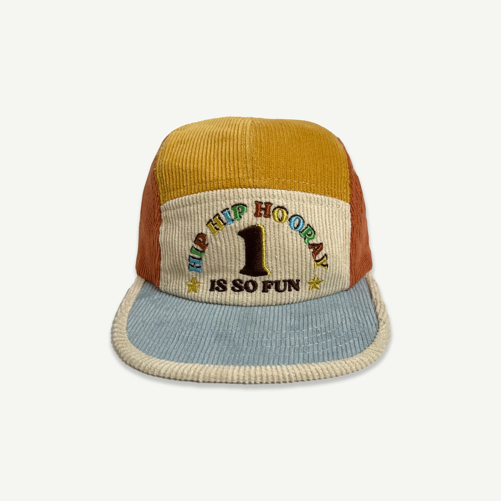 1st Birthday Cord Cap - Primary Spliced