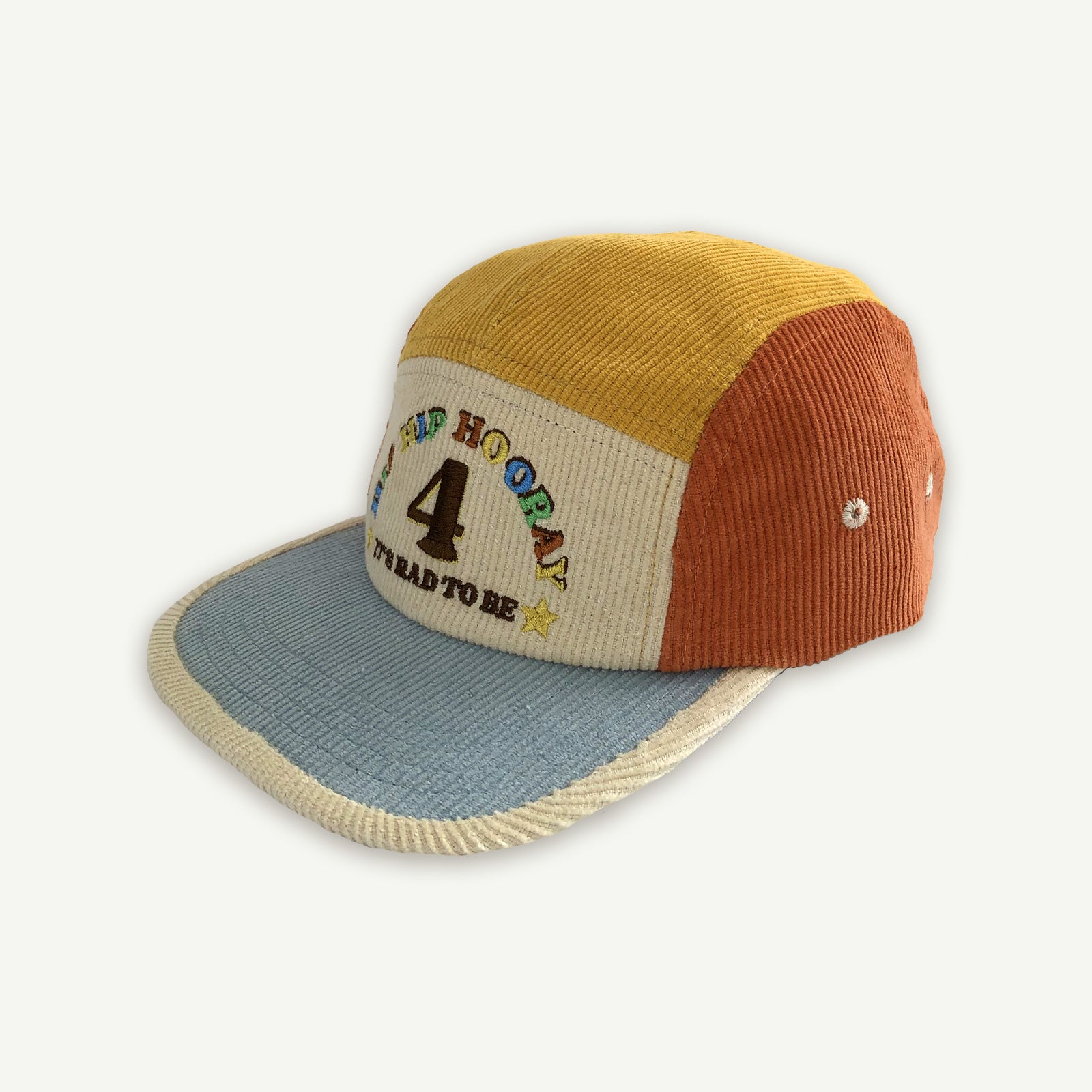 4th Birthday Cord Cap - Primary Spliced