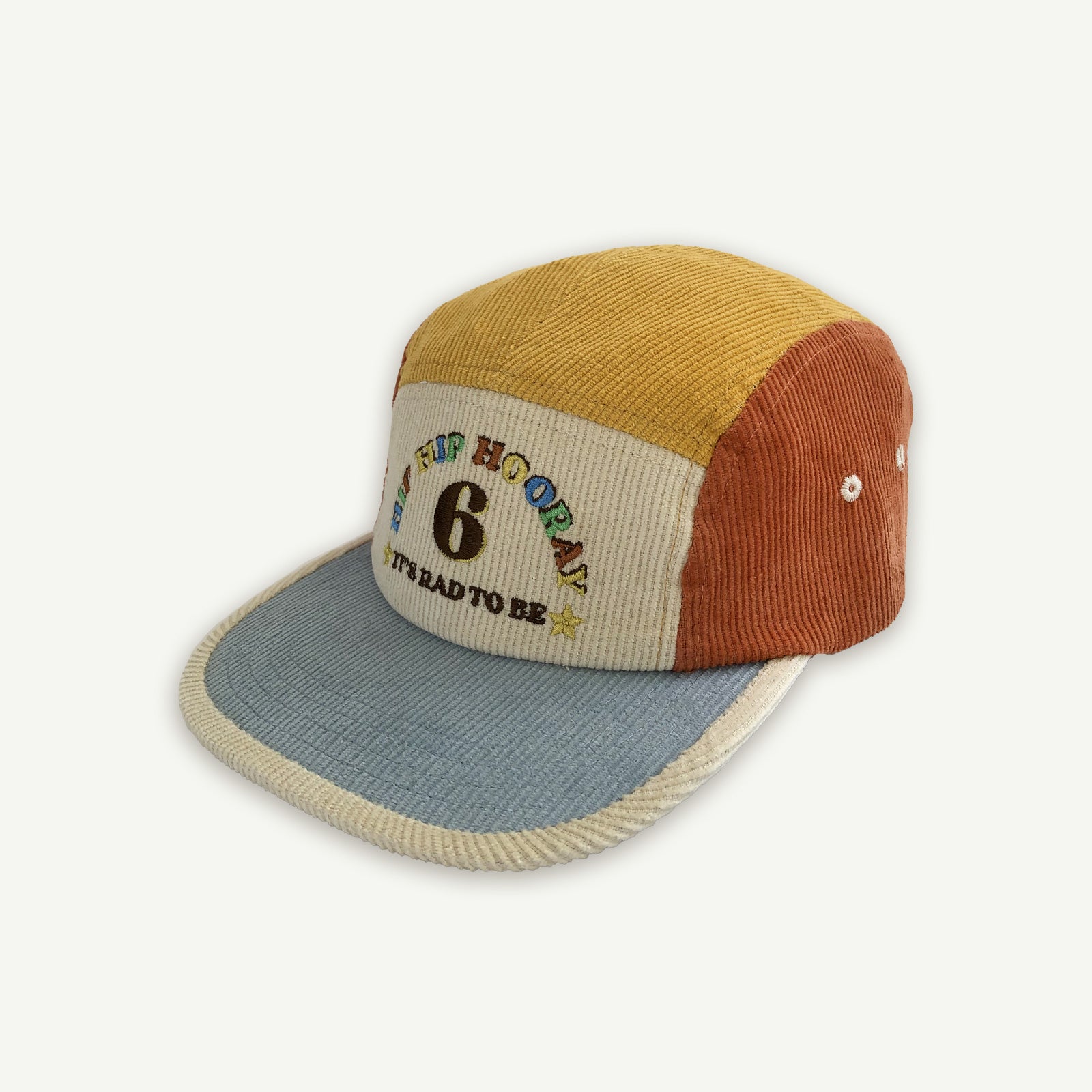 6th Birthday Cord Cap - Primary Spliced