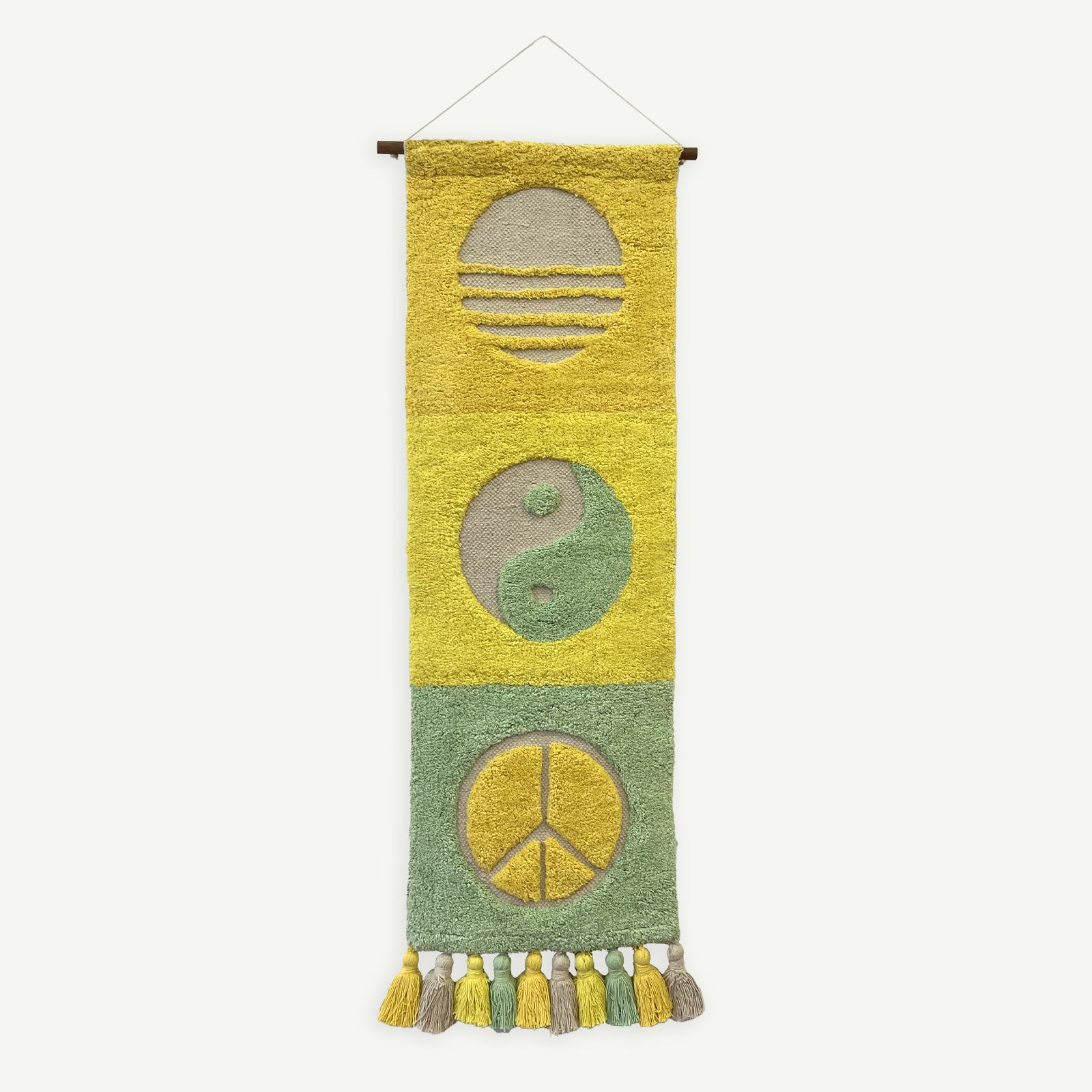 Peace Balance and Positivity Tufted Wall Hanging