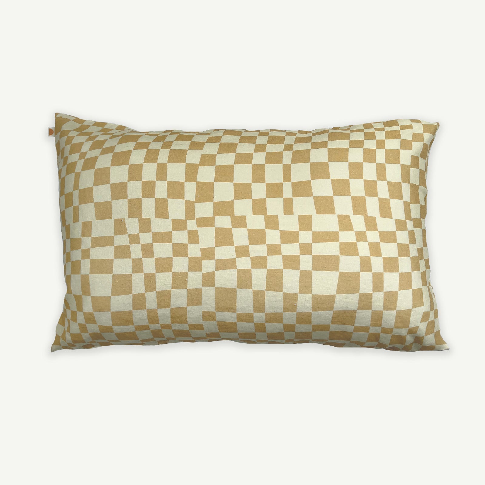 Checkers Standard Pillowcase -Beige