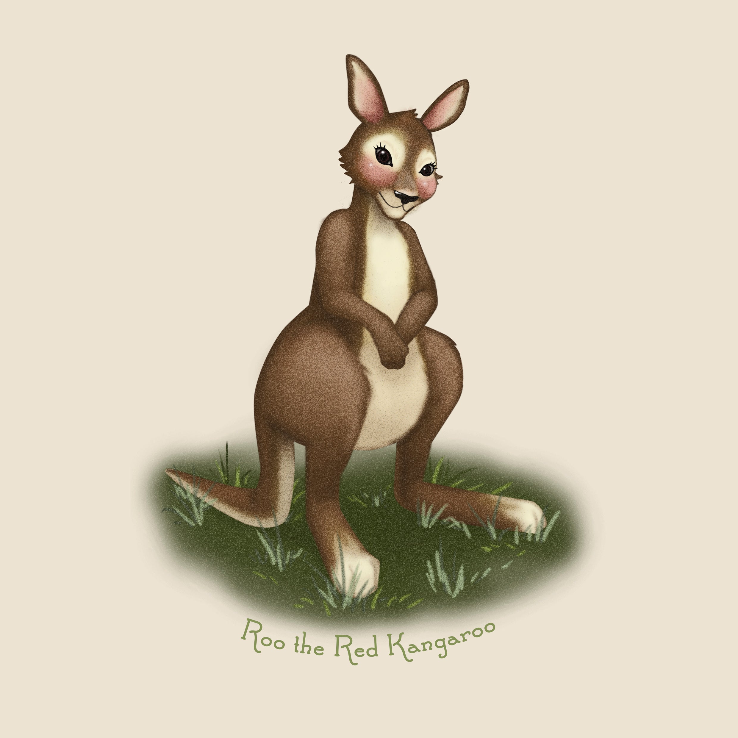 Roo the Red Kangaroo Digital Art Download