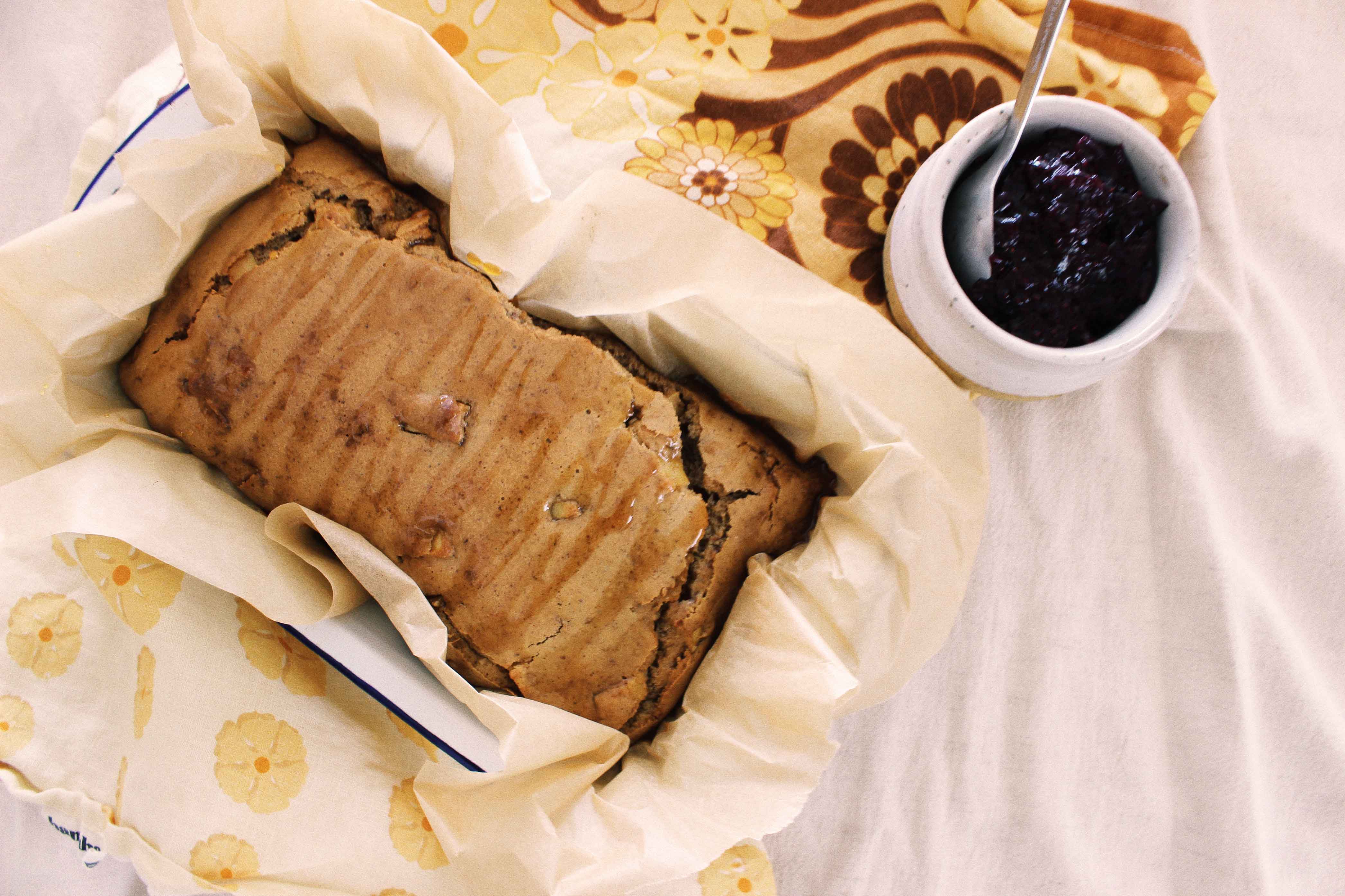 The Brightside: Gingerbread Apple Loaf with Cherry Chia ‘Christmas’ Jam From Village For Mama
