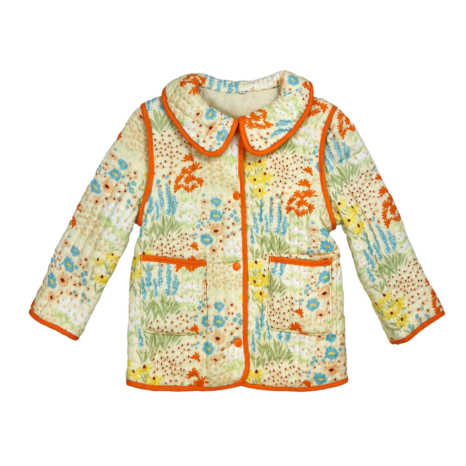 Convertible Quilted Print Jacket - Meadow