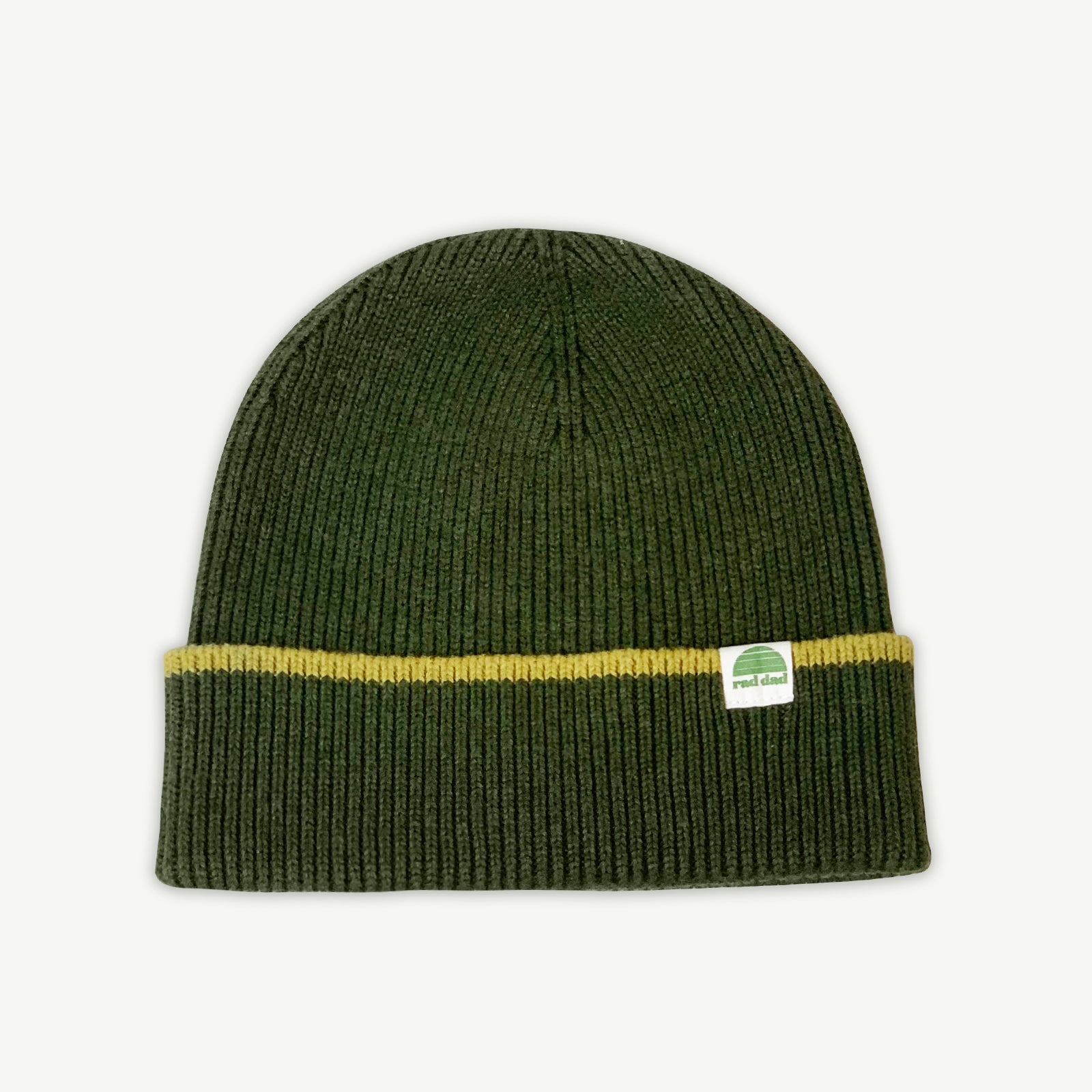 Rad Dad Organic Cotton Knit Beanie - Khaki