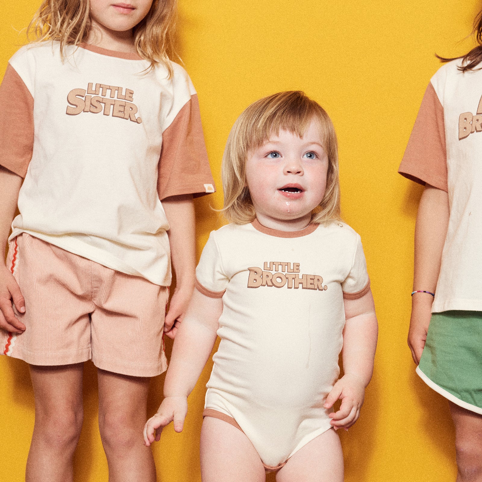 Little Bro Organic Cotton Onesie - Mousse