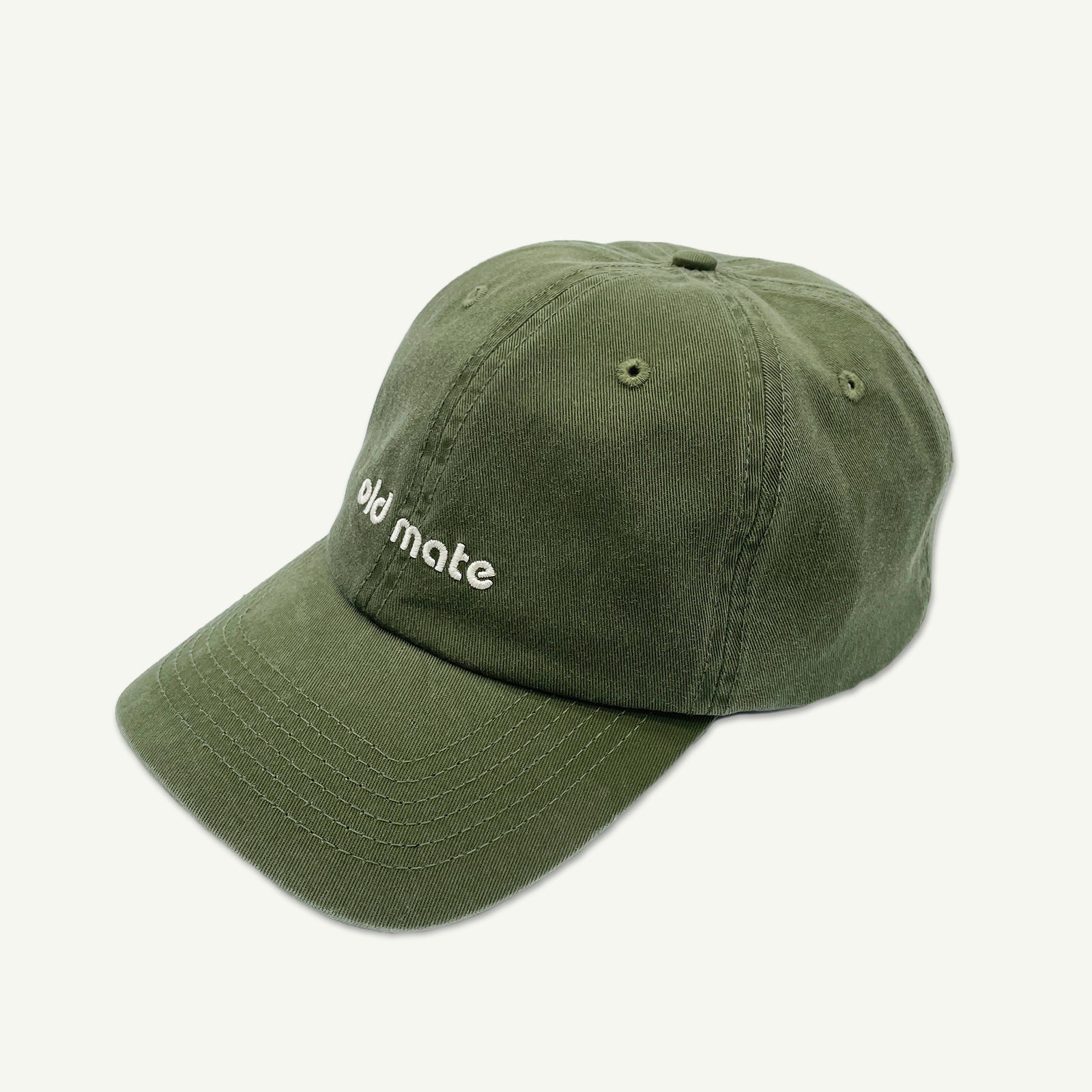 Old Mate Kids Washed Baseball Cap- Khaki