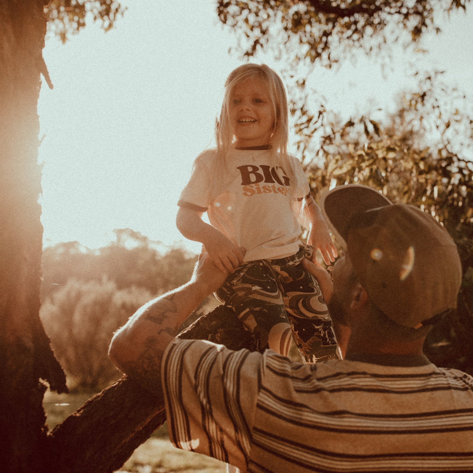 Big Sister Organic Cotton Ringer Tee - Brown