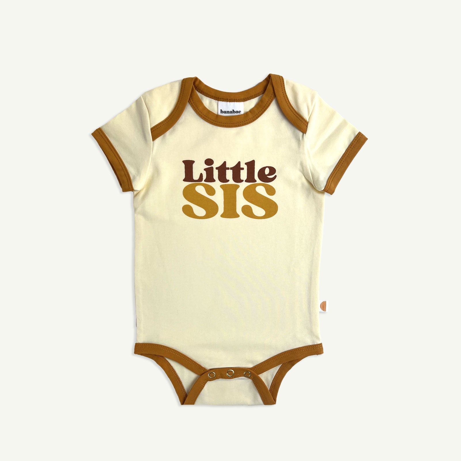 Little Sis Organic Cotton Onesie - Mustard