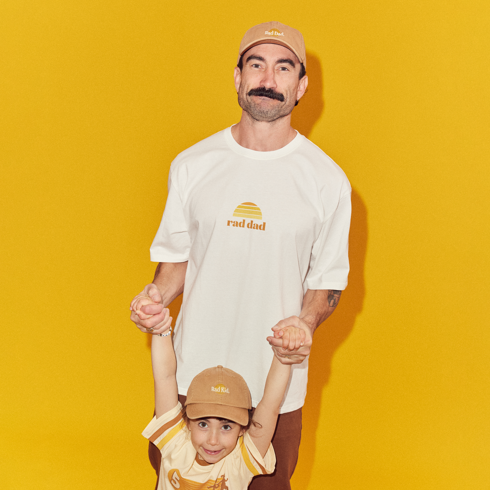 Rad Dad and Rad Kid Washed Baseball Cap - Desert Sand