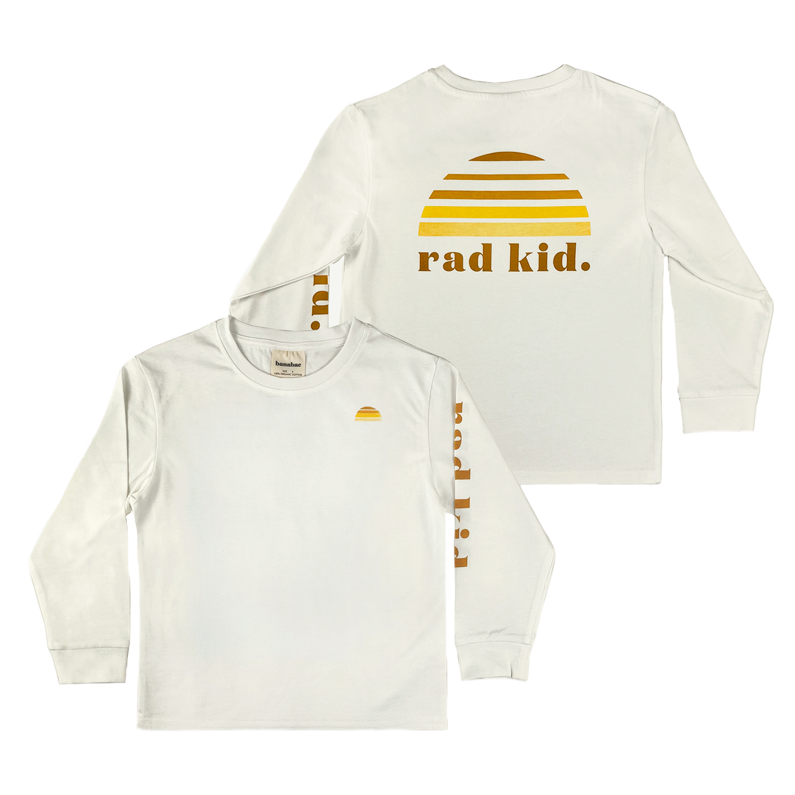 Rad Kid Tonal Long Sleeve Tee - White
