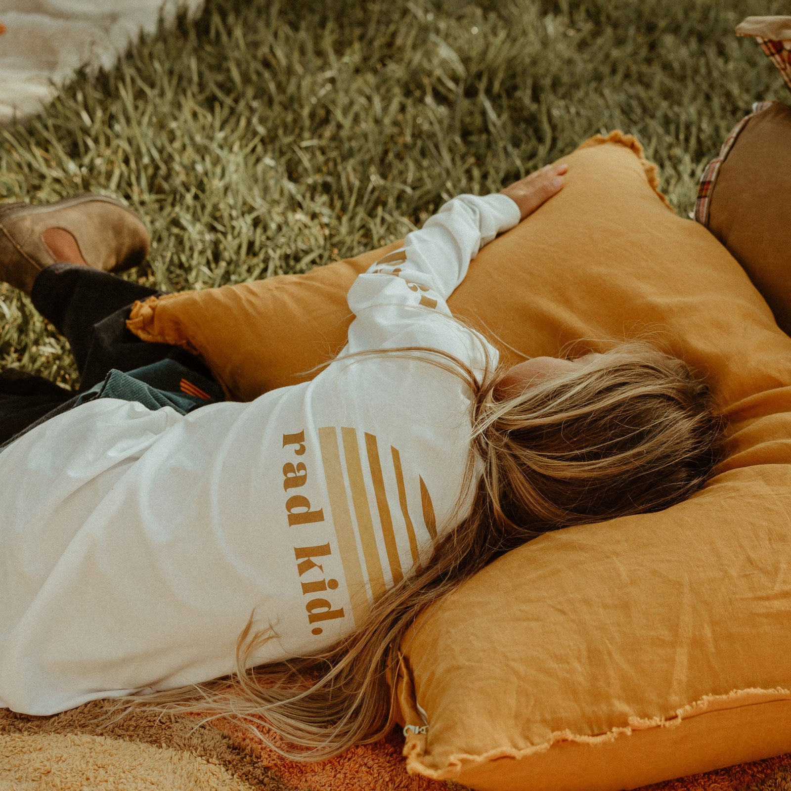 Rad Kid Tonal Long Sleeve Tee - White