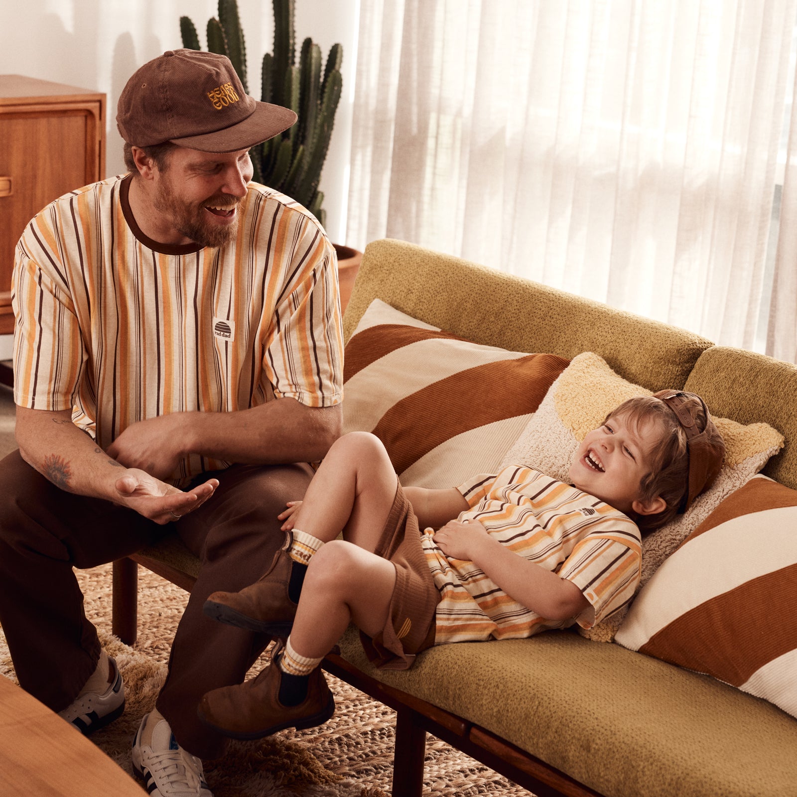 Rad Dad Vertical Stripe Hemp Tee