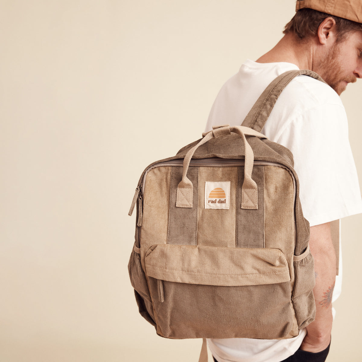 Rad Dad Cord Back Pack - Khaki | Banabae