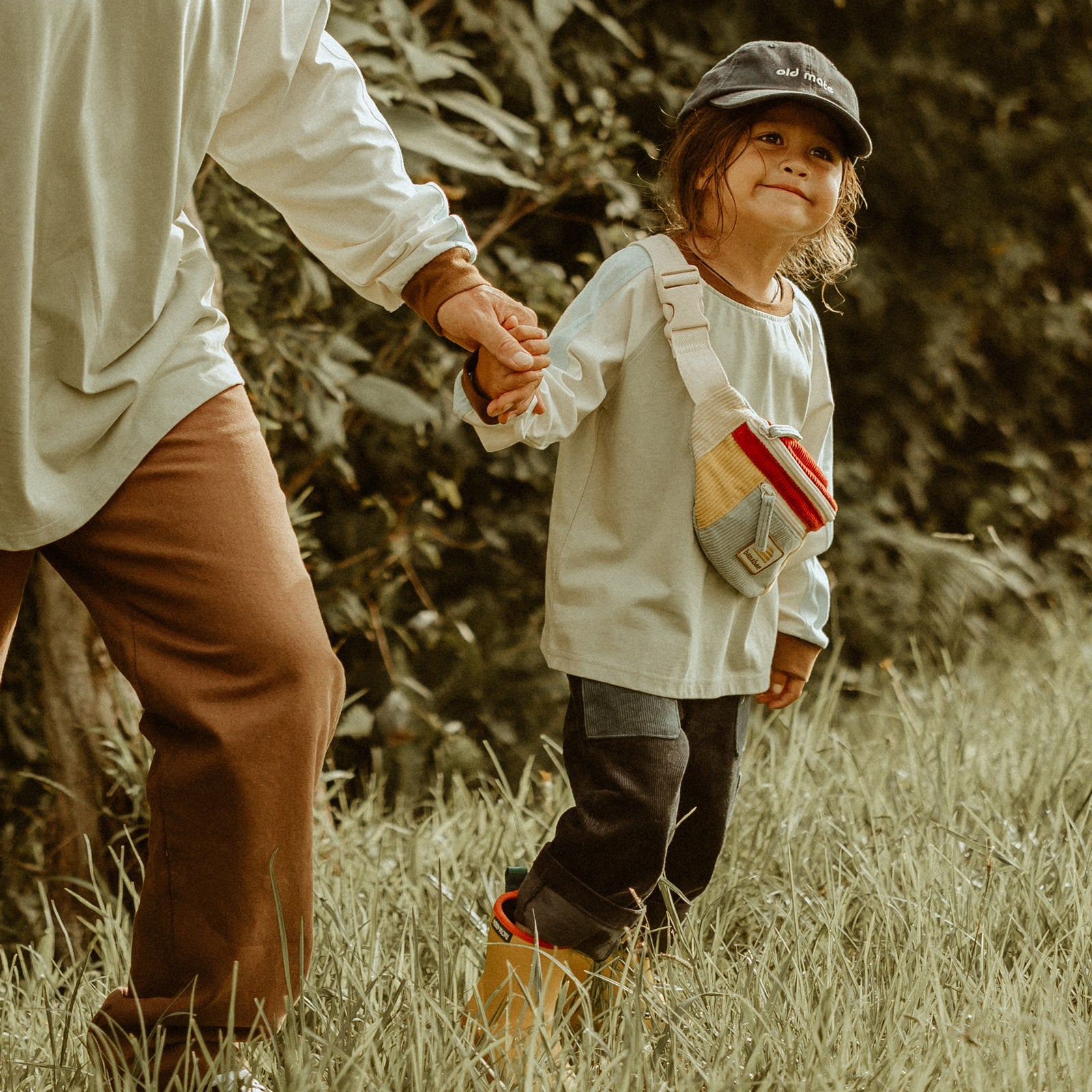 Kids Corduroy Splice Eco Belt Bag - Primary