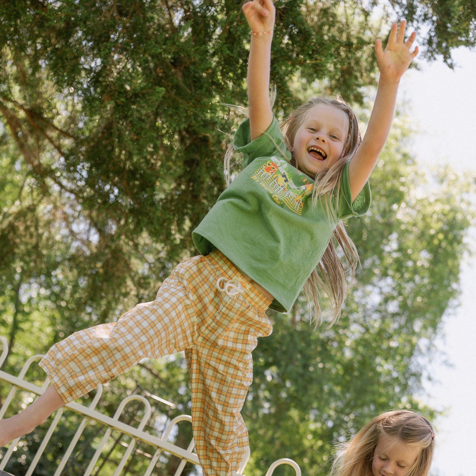 Fruit Salad Club Hemp Kids Tee - Apple Green