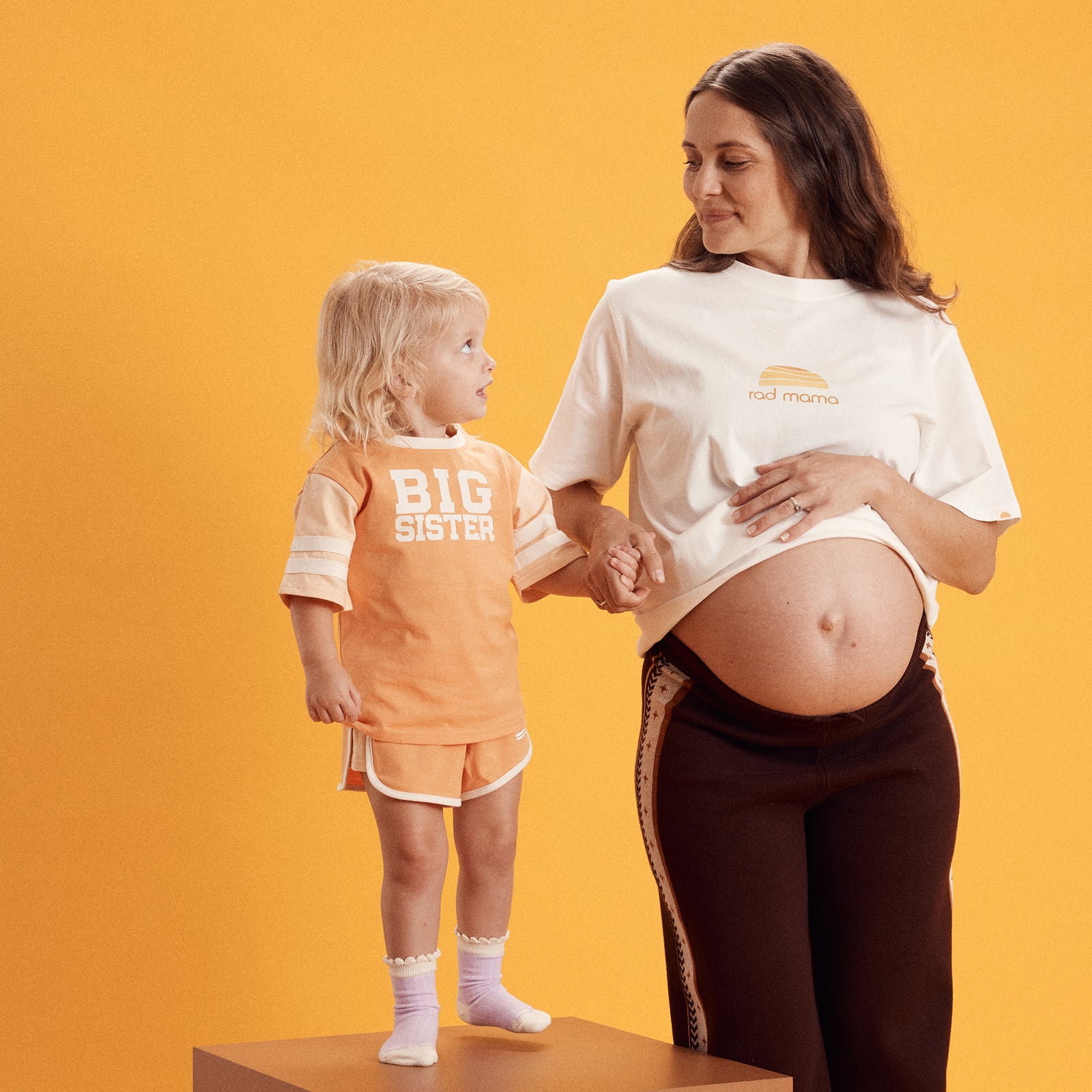 Big Sister Collegiate Tee - Coral