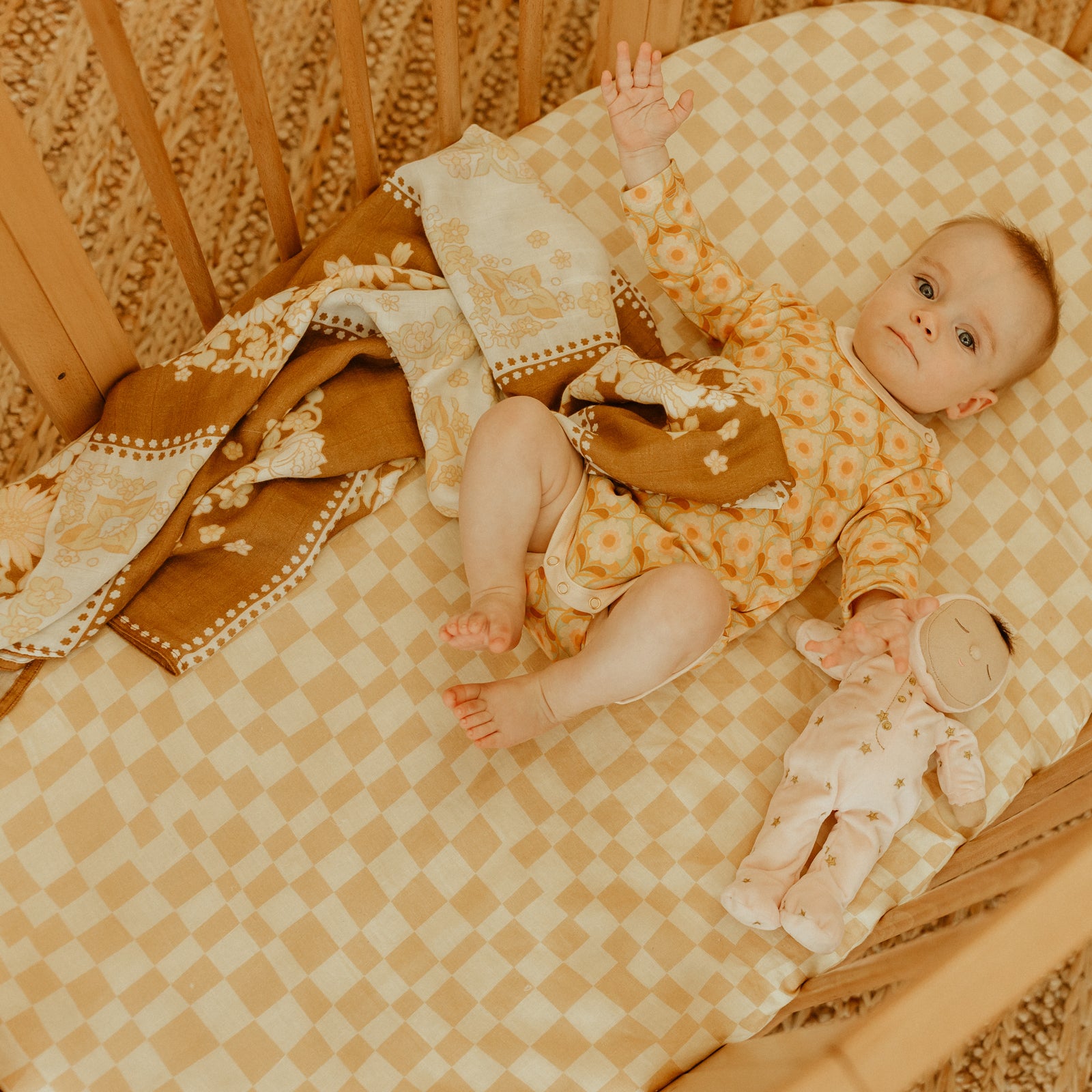 Holly Patchwork Bamboo / Organic Cotton Swaddle