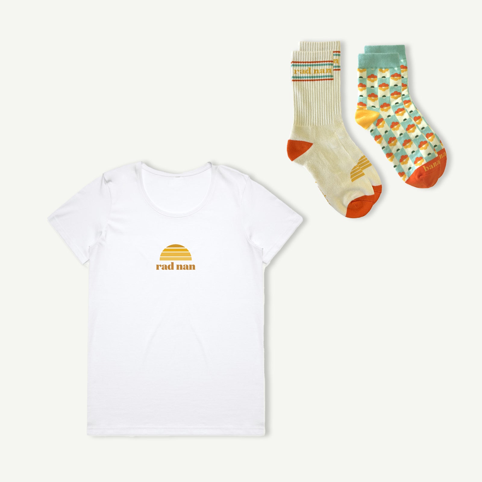 Essential Rad Nan Socks and Tee Bundle