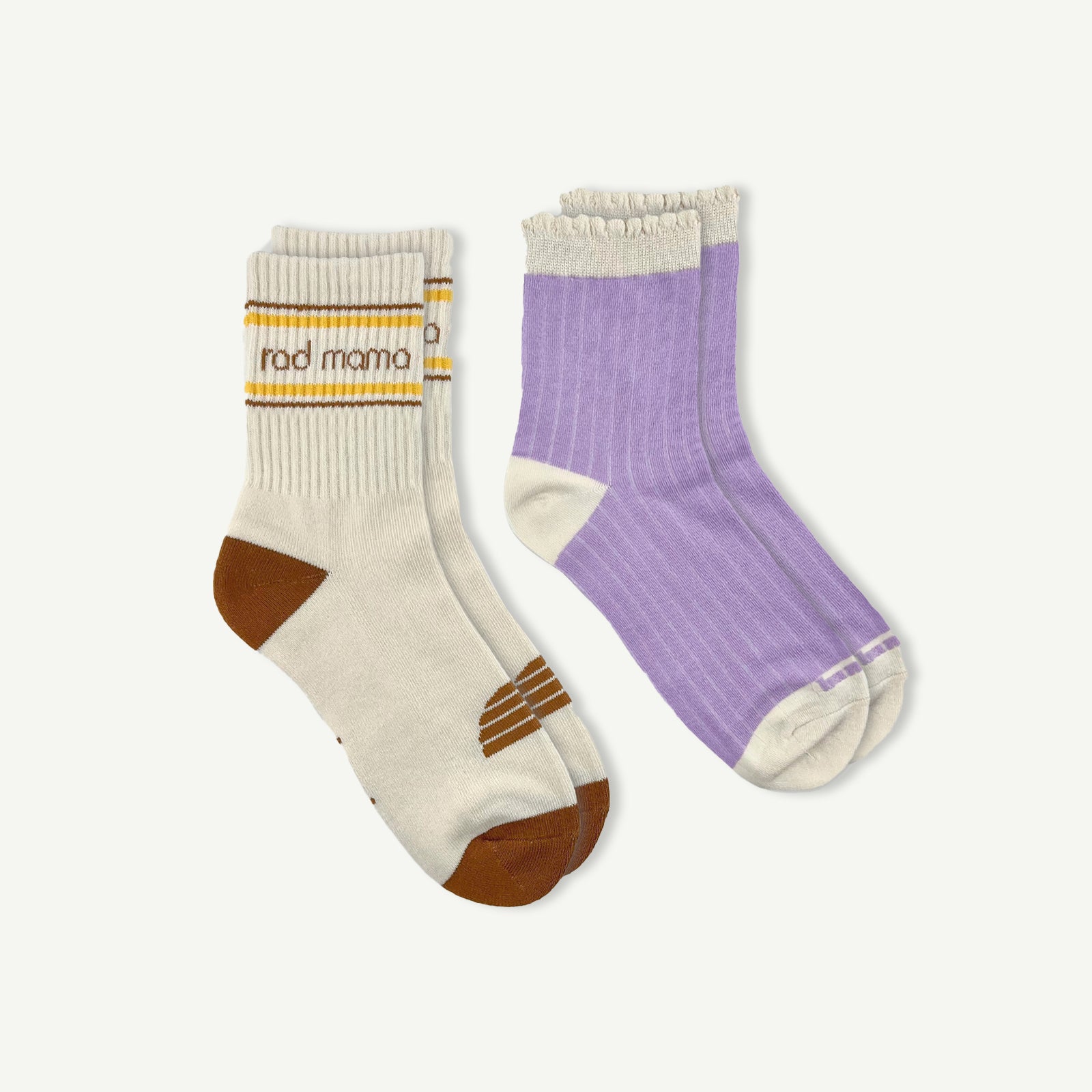 Lilac Fields Backpack and Rad Mama Organic Cotton Socks Bundle