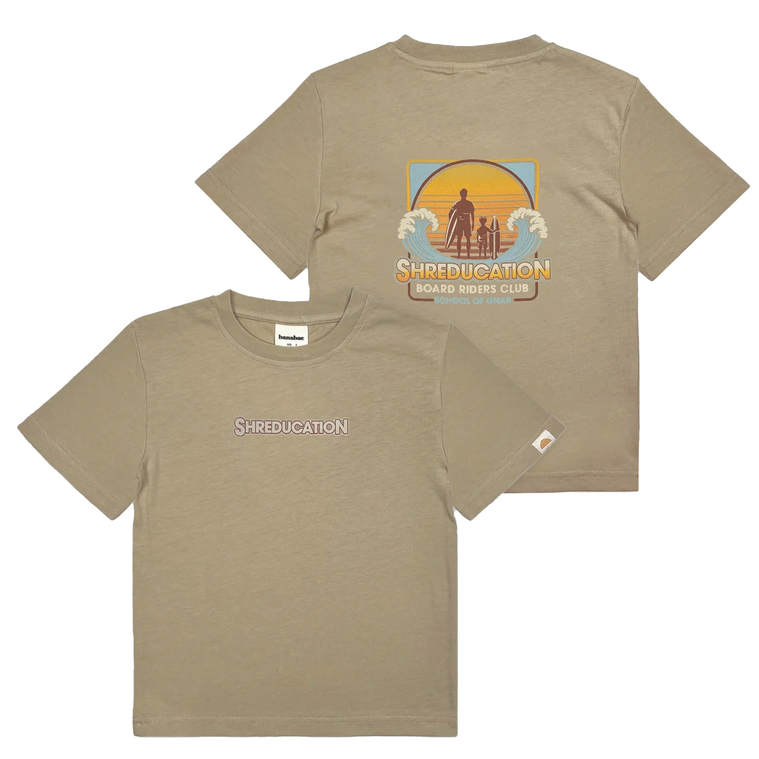 Shreducation Kids Organic Cotton Tee - Tan