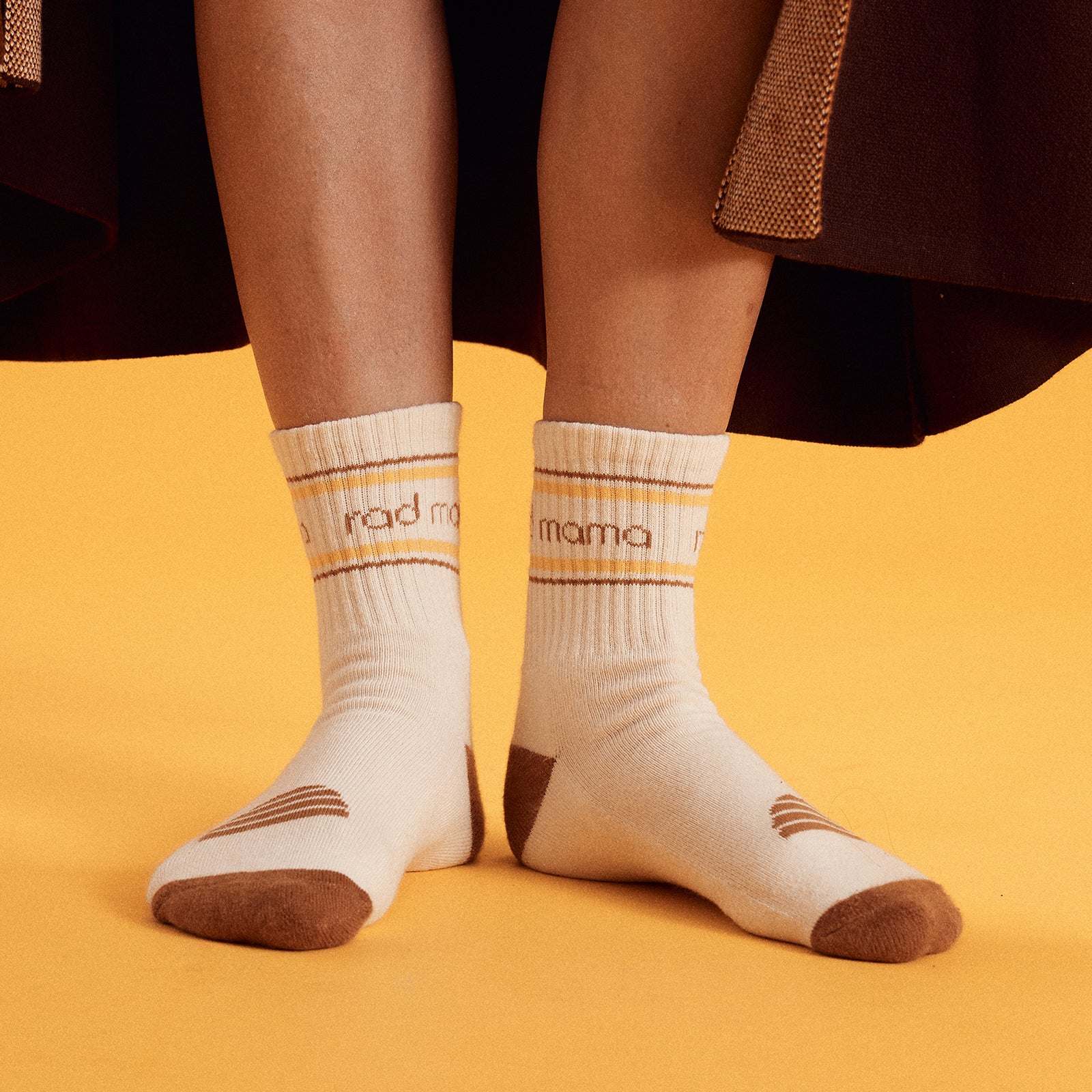 Rad Mama Organic Cotton Crew Sock Single - Natural
