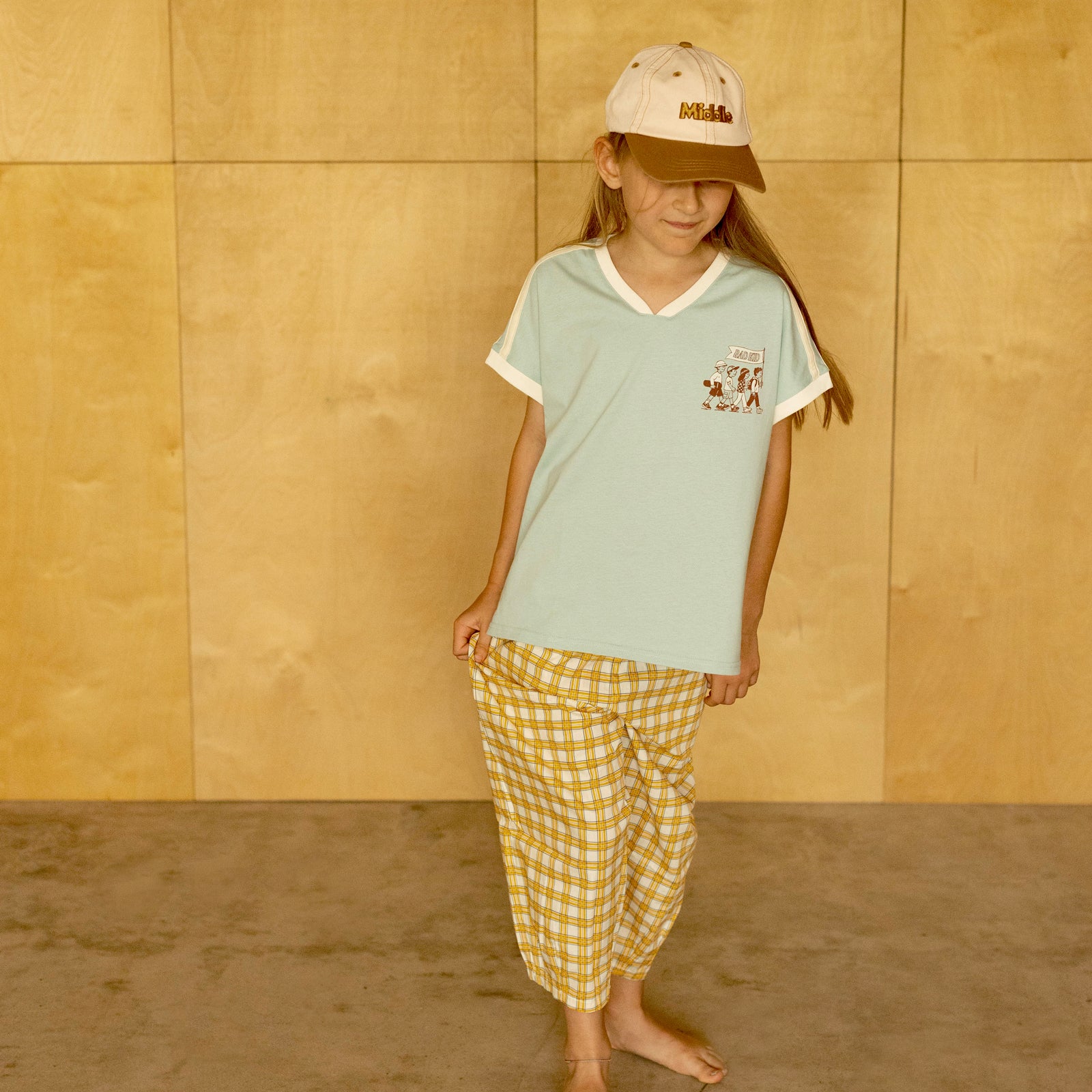 Middle Two Tone Baseball Cap