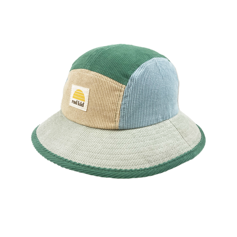 Rad Kid 5 Panel Spliced Bucket Hat - Lagoon | Banabae