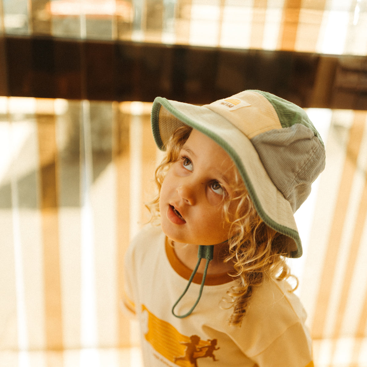 Rad Kid 5 Panel Spliced Bucket Hat - Lagoon | Banabae