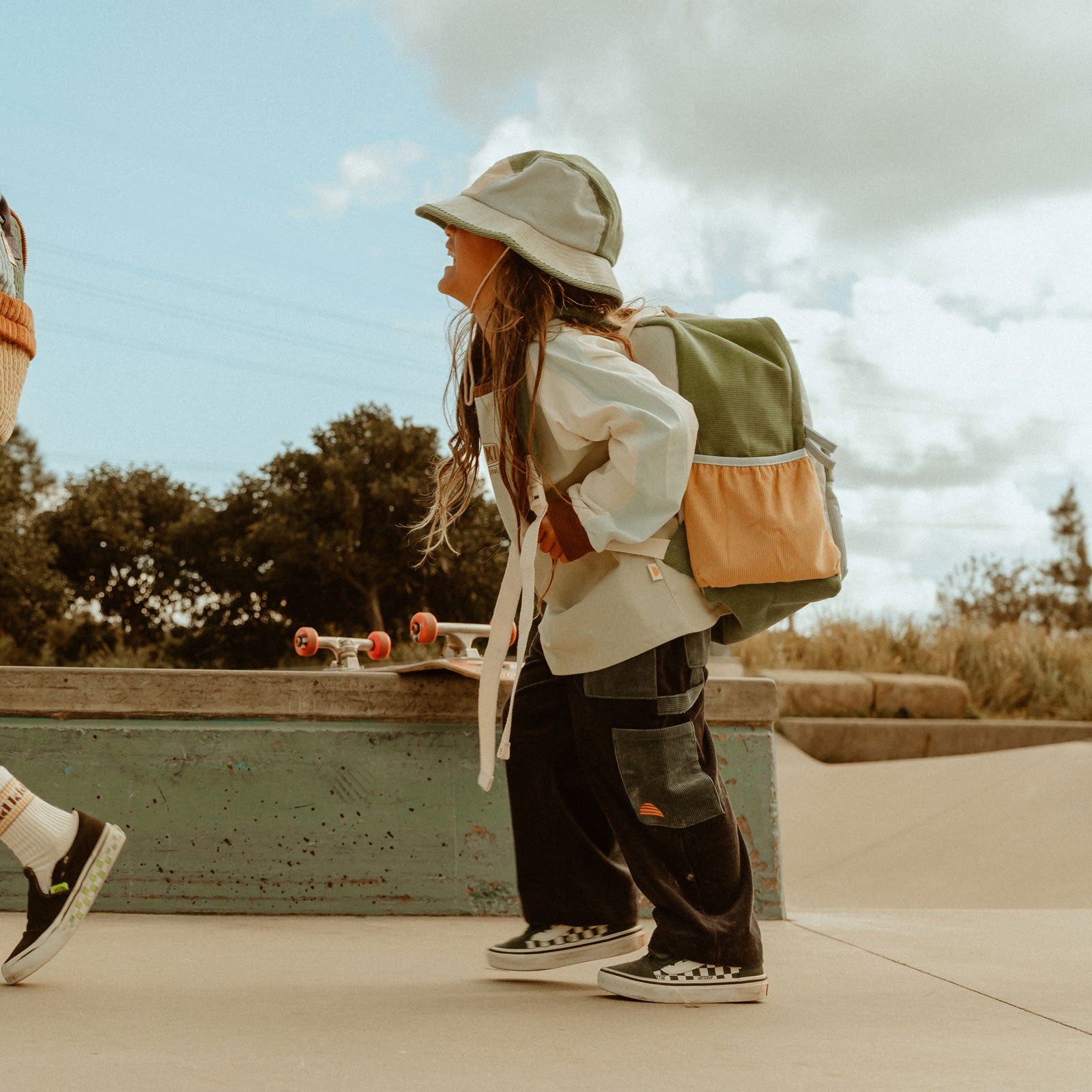 Rad Kid 5 Panel Spliced Bucket Hat - Lagoon