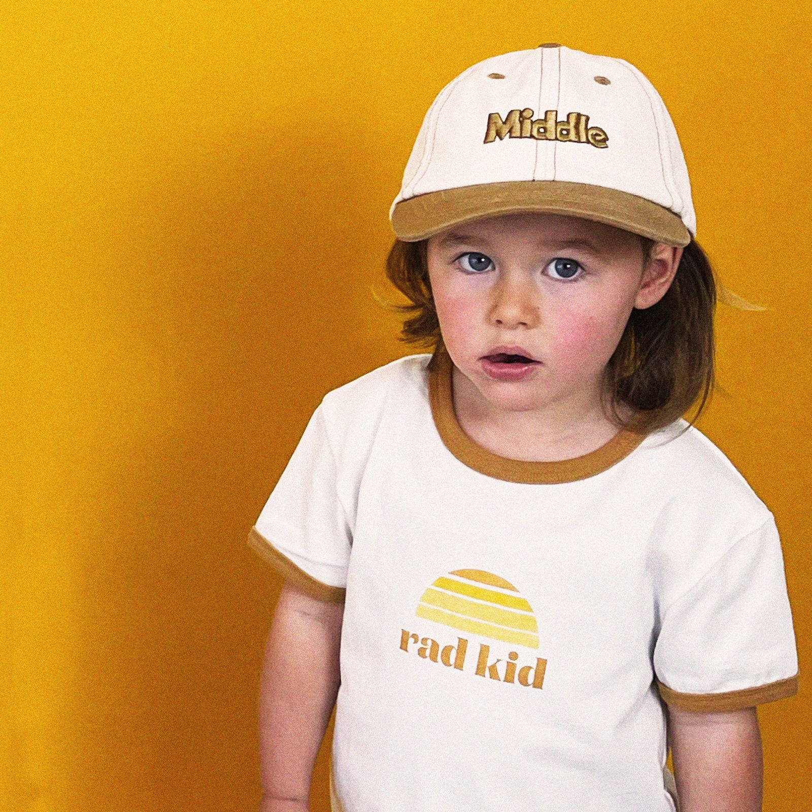 Middle Two Tone Baseball Cap