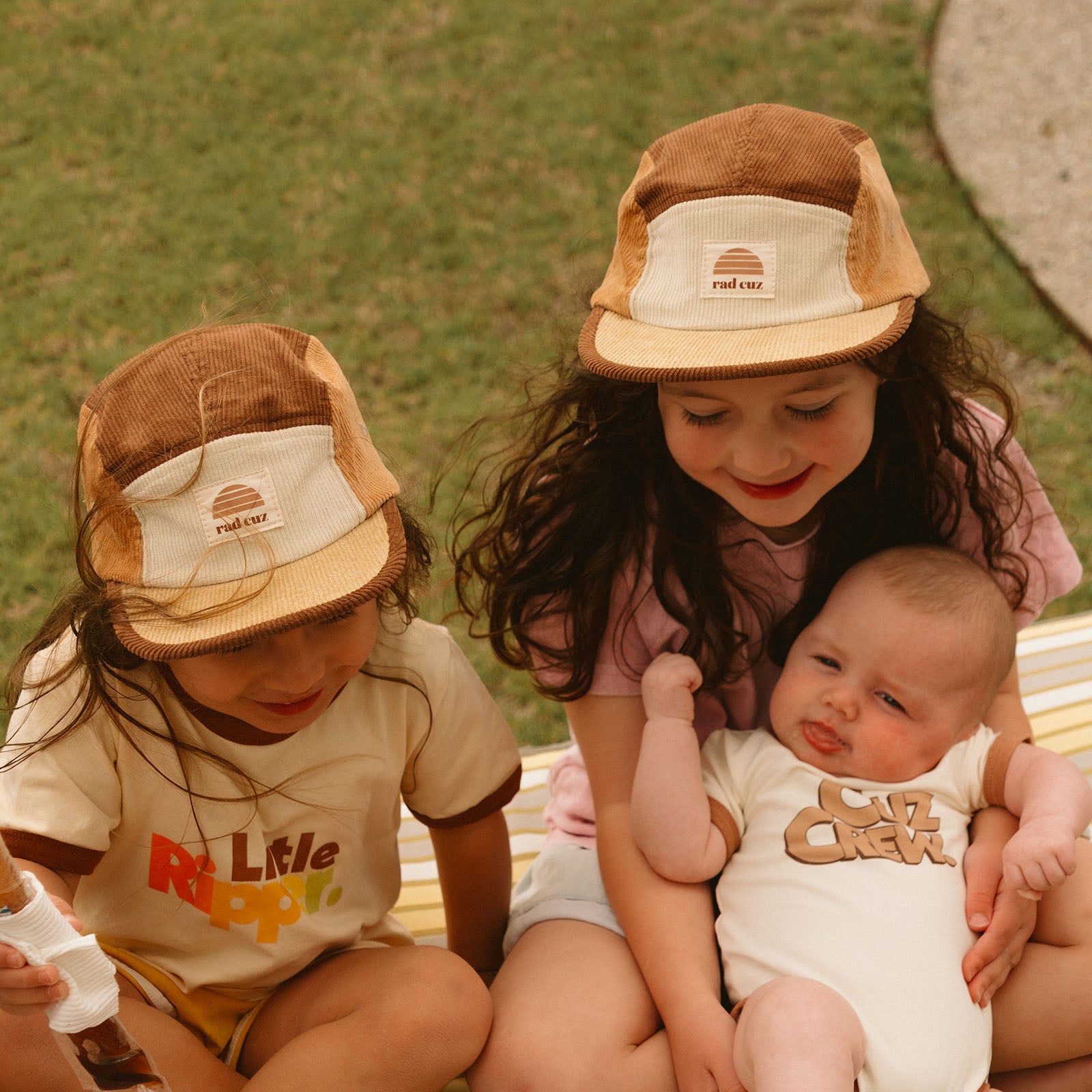 Rad Cuz Five Panel Splice Cord Cap - Tan