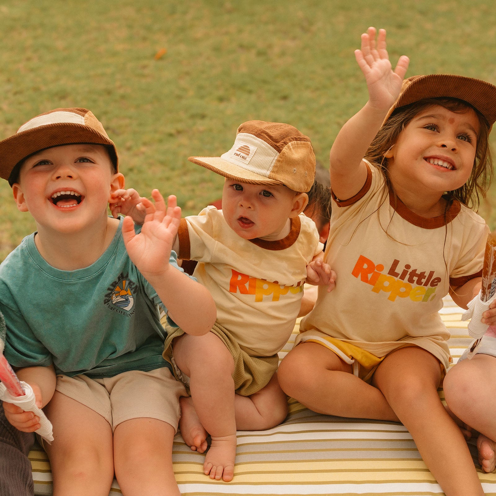 Rad Cuz Five Panel Splice Cord Cap - Tan