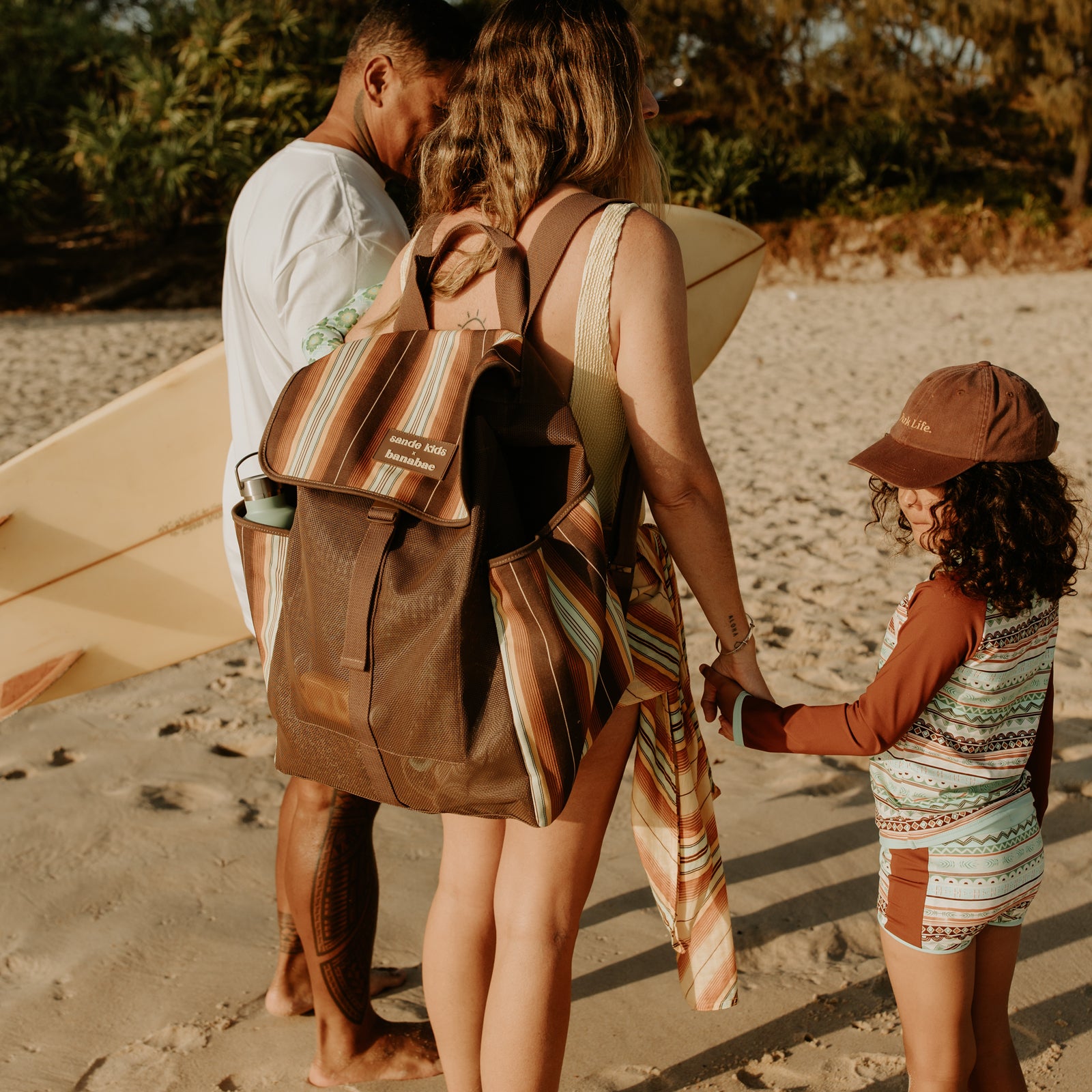 Banabae X Sande Kids Sand Free Convertible Beach Bag - Stripe
