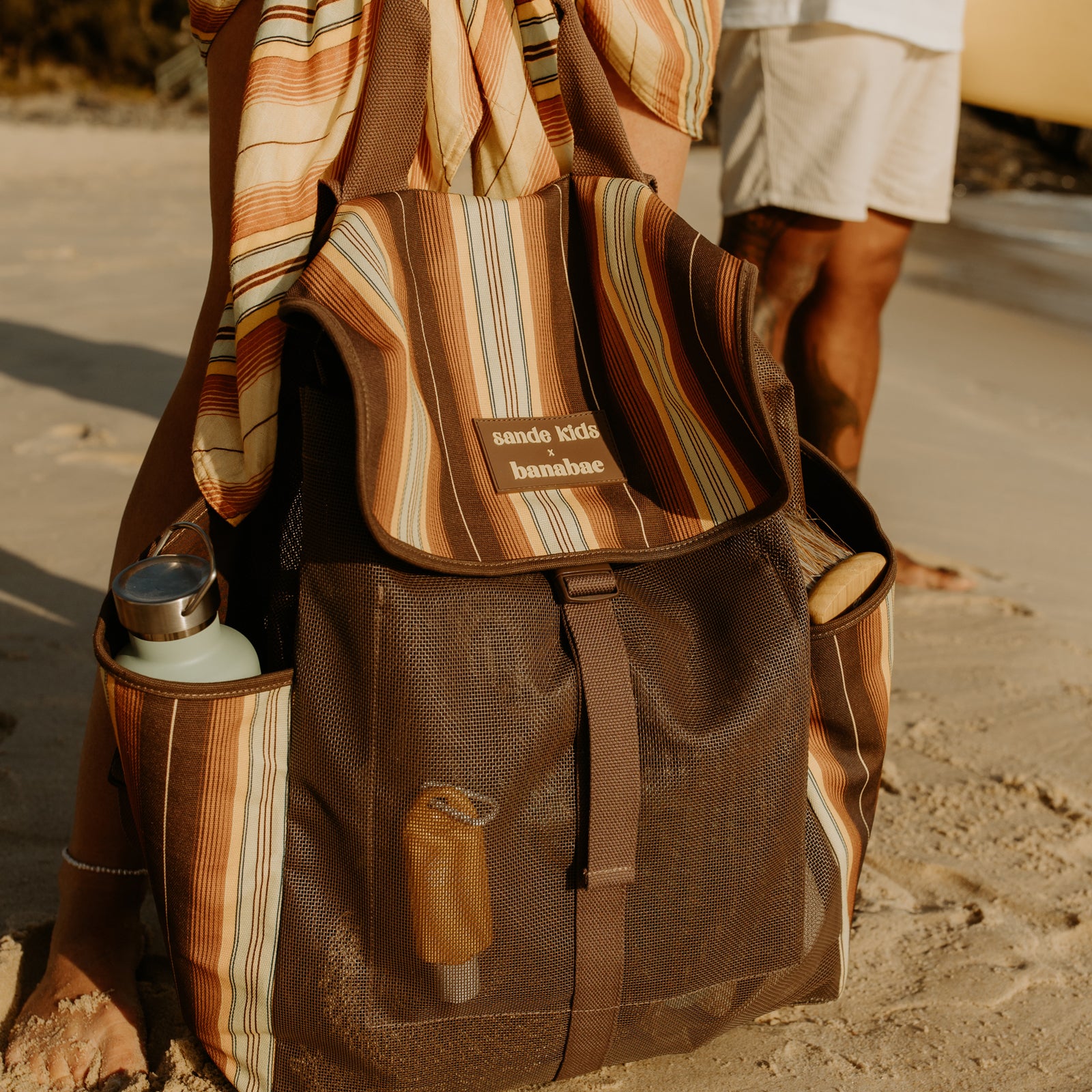Banabae X Sande Kids Sand Free Convertible Beach Bag - Stripe