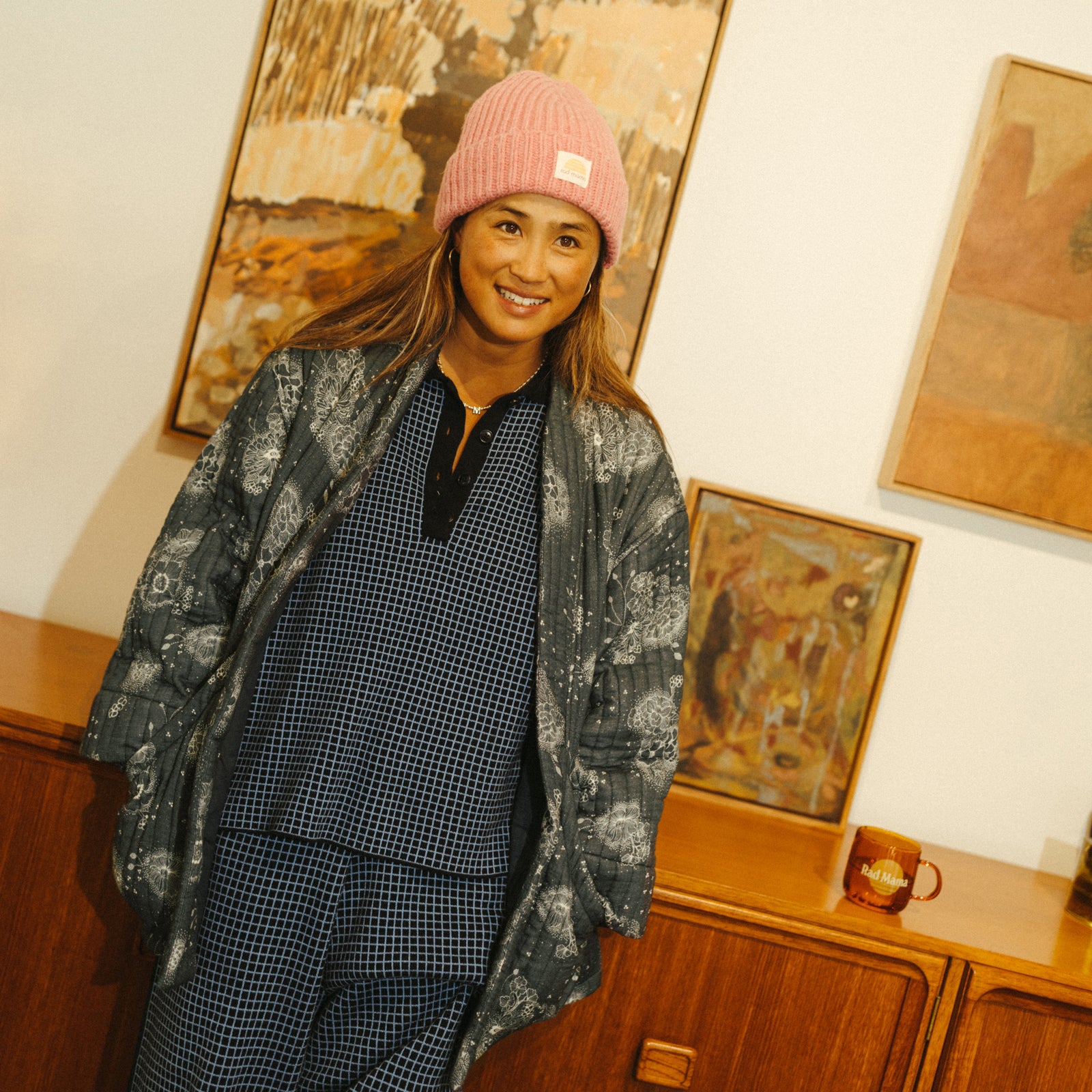 Quilted House Coat - Luminescent Floral