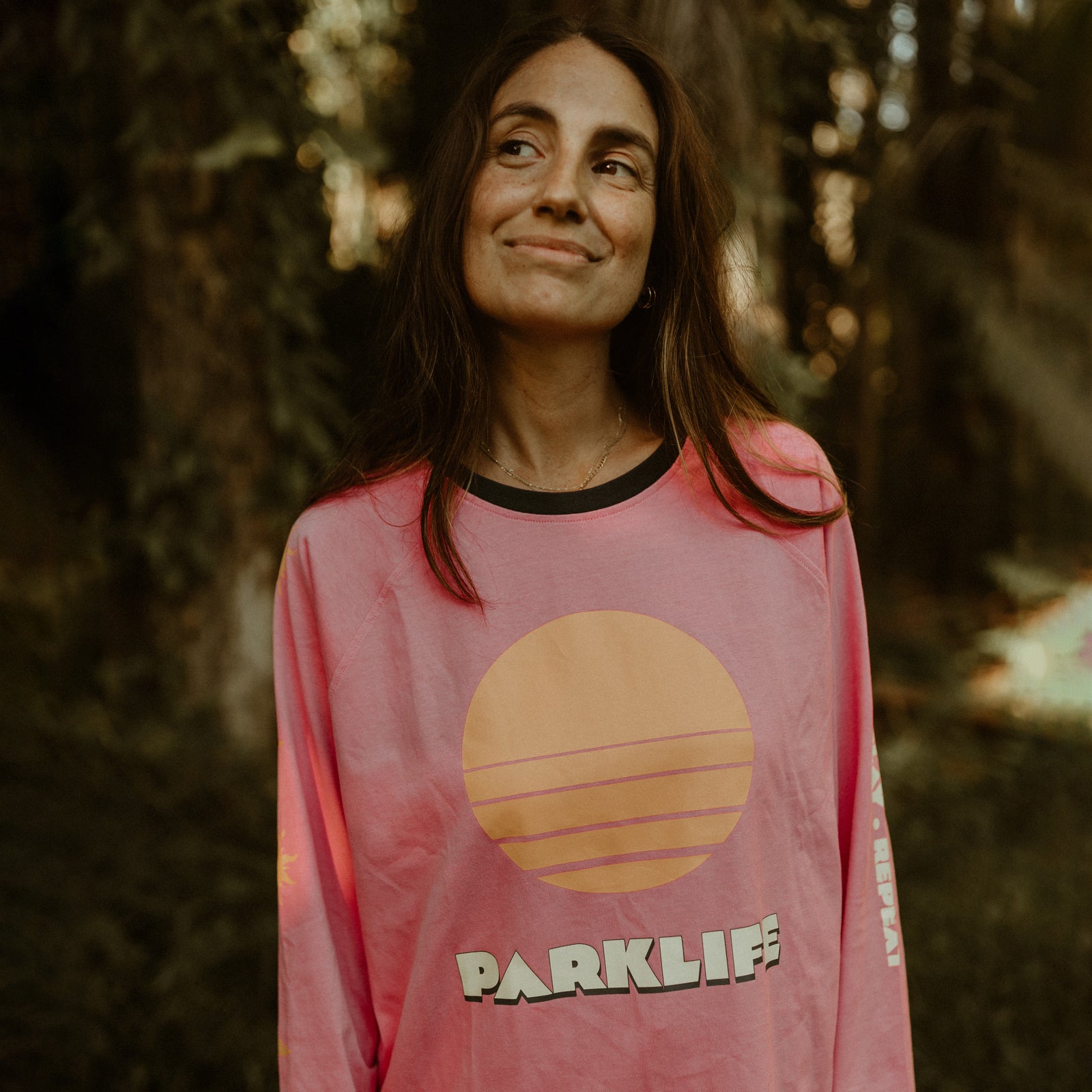 Parklife Ladies Long Sleeve Tee - Peony