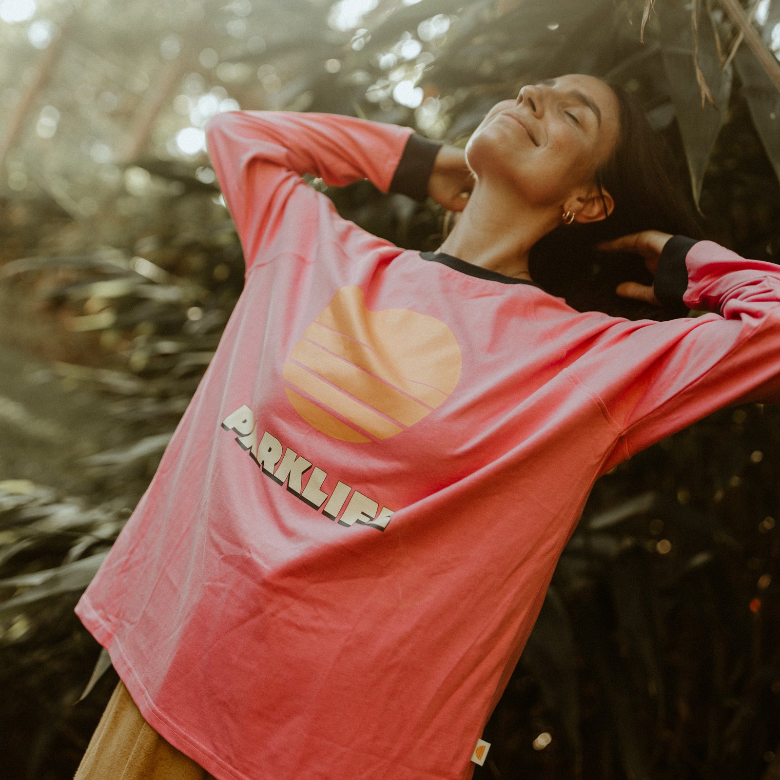 Parklife Ladies Long Sleeve Tee - Peony