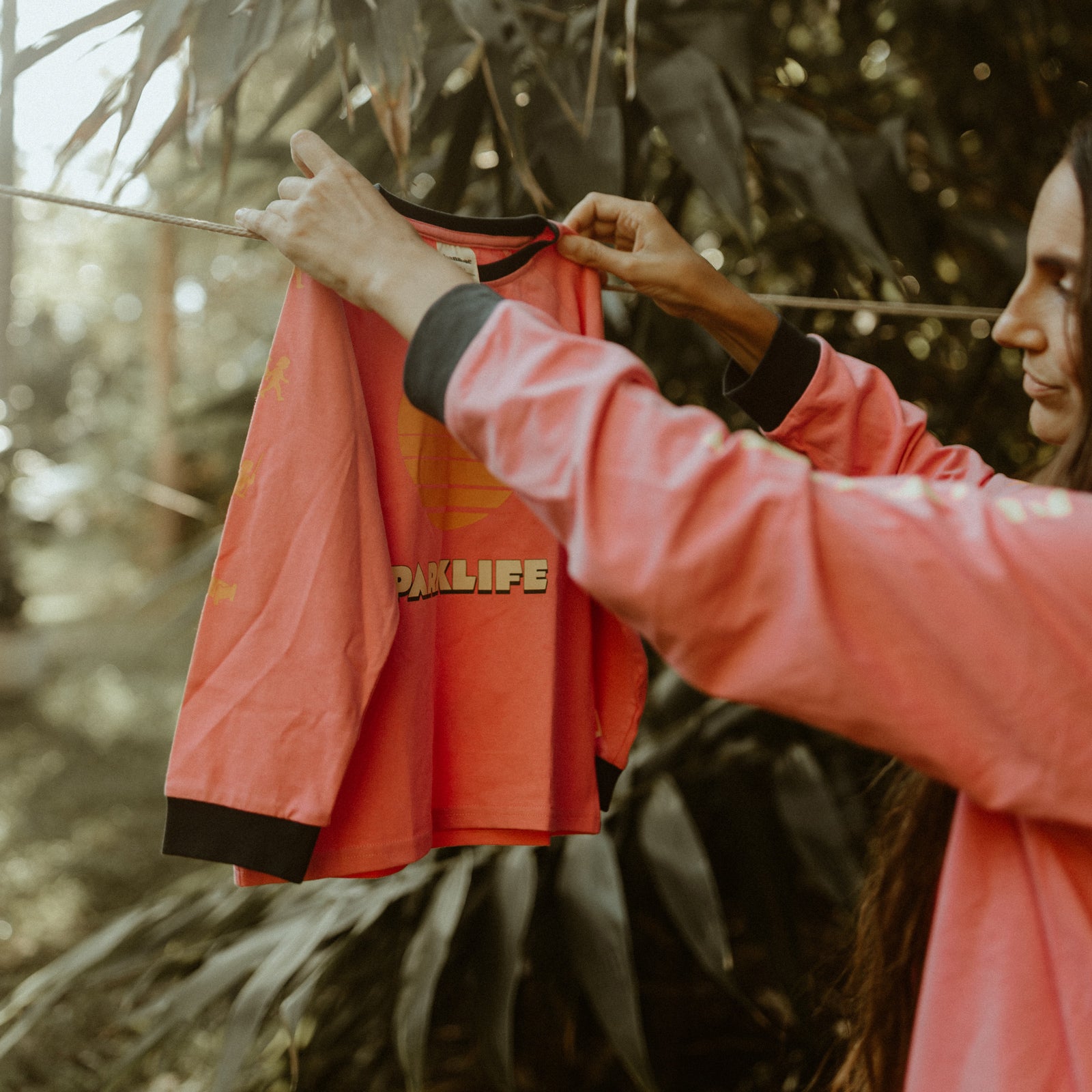 Parklife Ladies Long Sleeve Tee - Peony