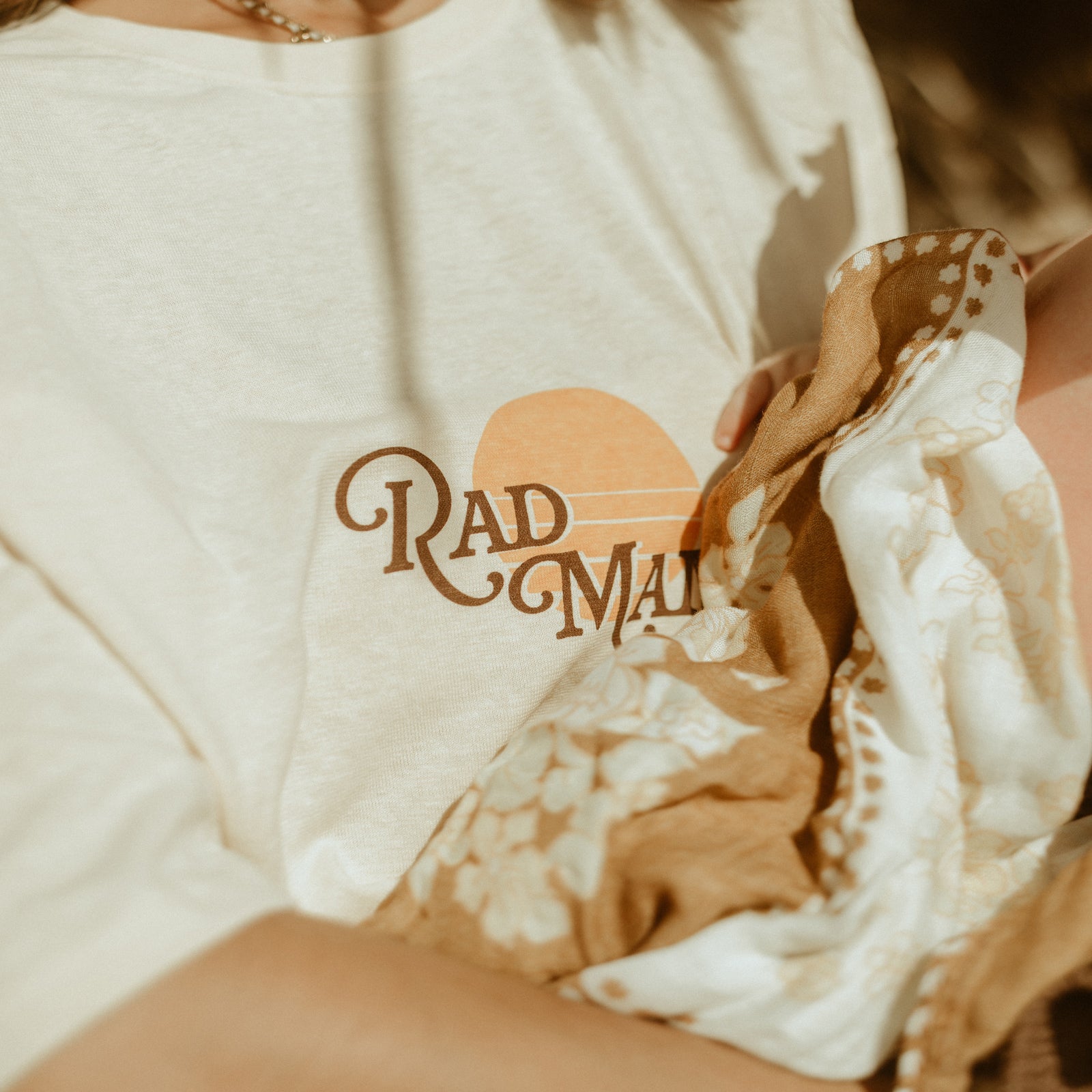 Rad Mama Hemp Oversized Tee - Cream
