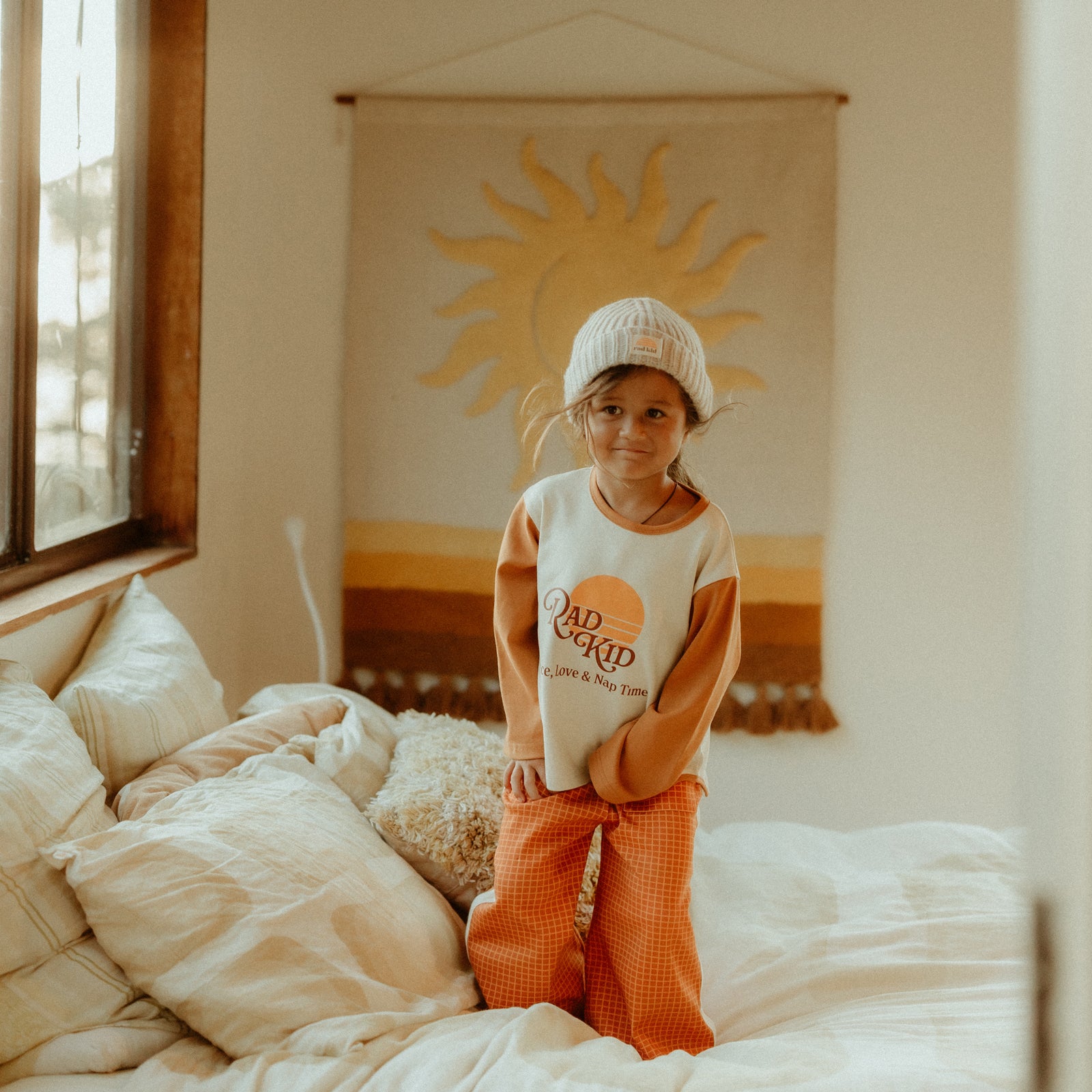 Rad Kid Organic Stretch PJ Set - Sunsets + FREE socks