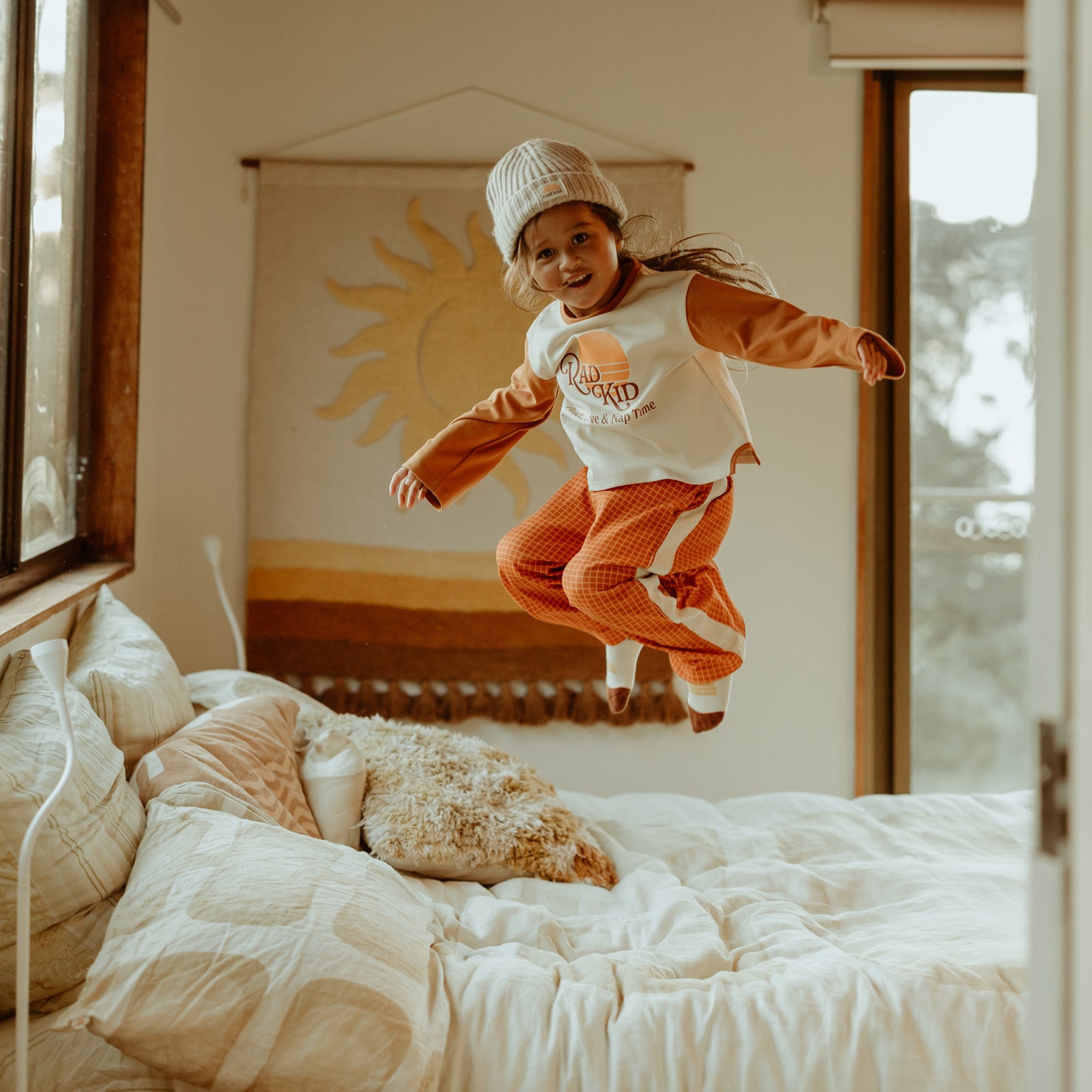 Rad Kid Organic Stretch PJ Set - Sunsets + FREE socks