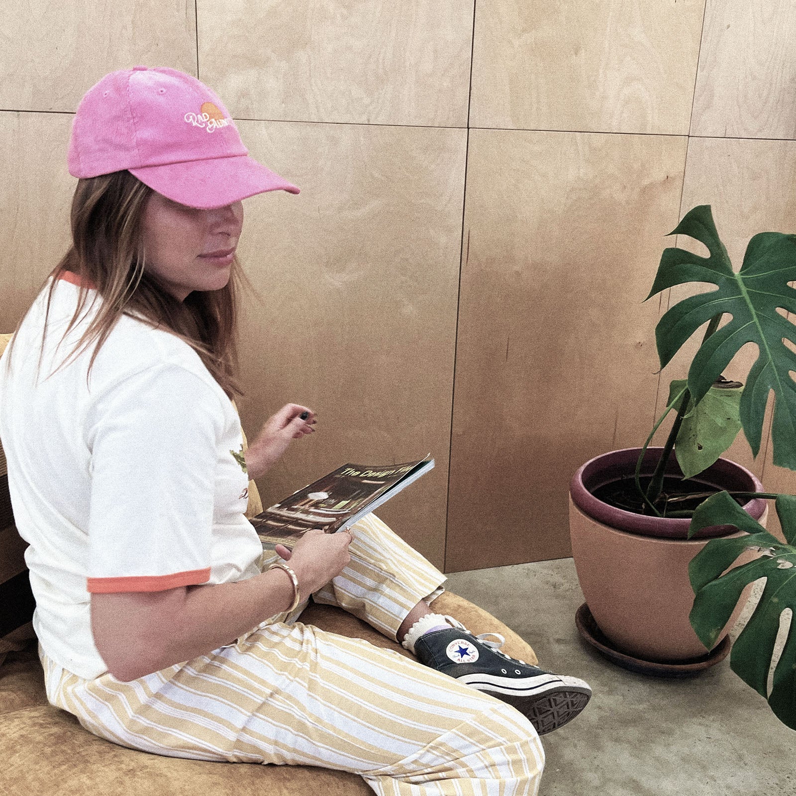 Rad Aunty Baseball Organic Cord Cap - Pink