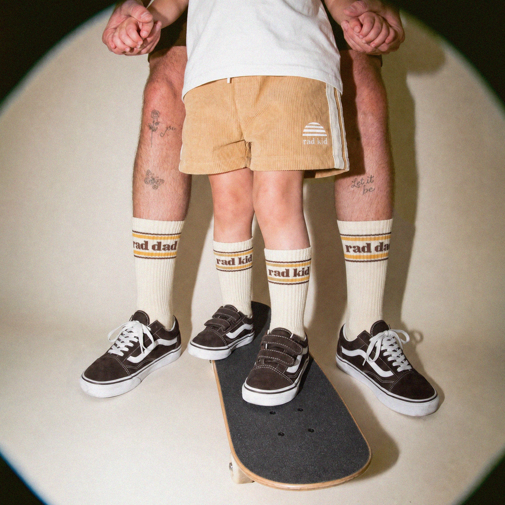 Rad Kid Organic Cotton Crew Socks - Natural